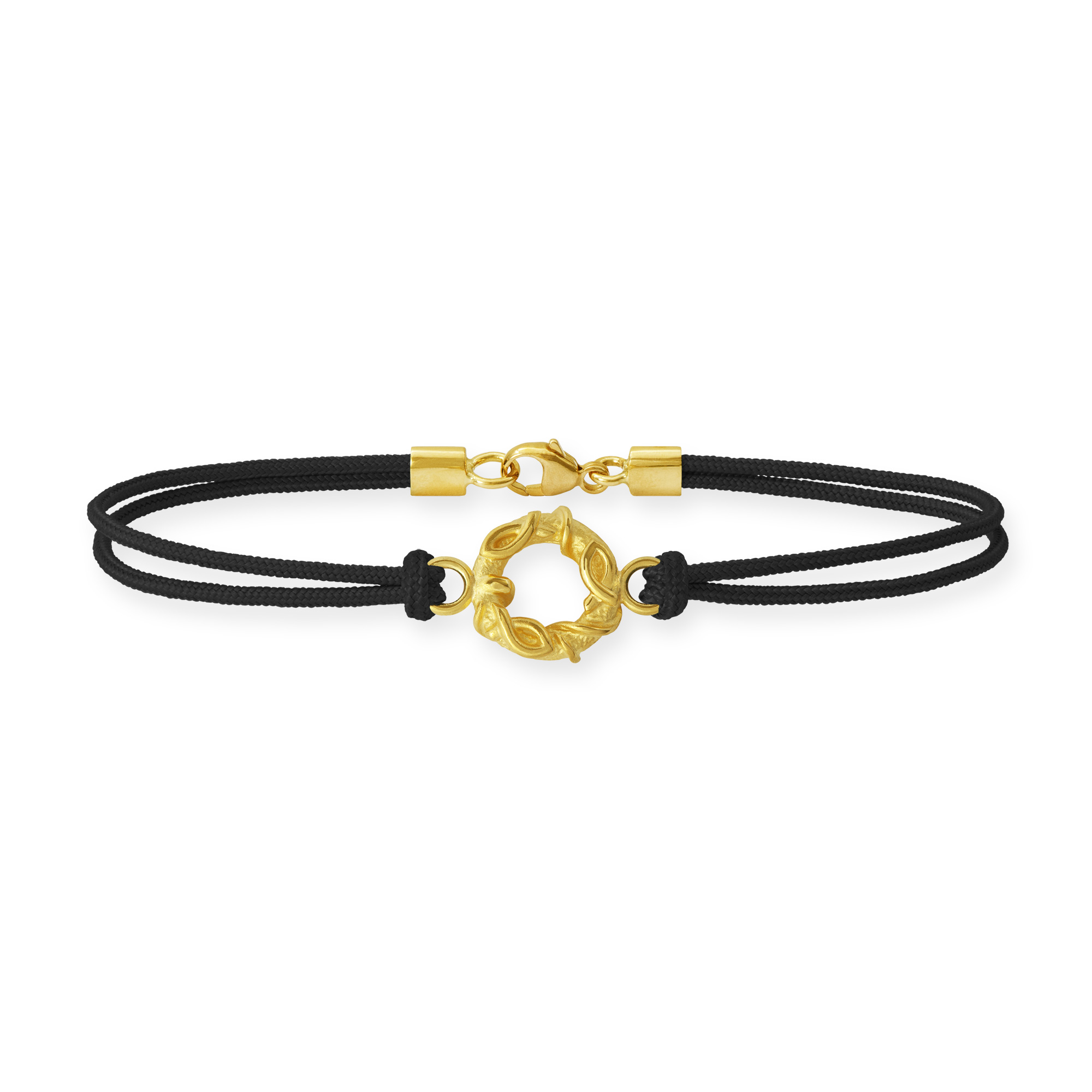 LESER Armband- Fische Seide 750 Gelbgold