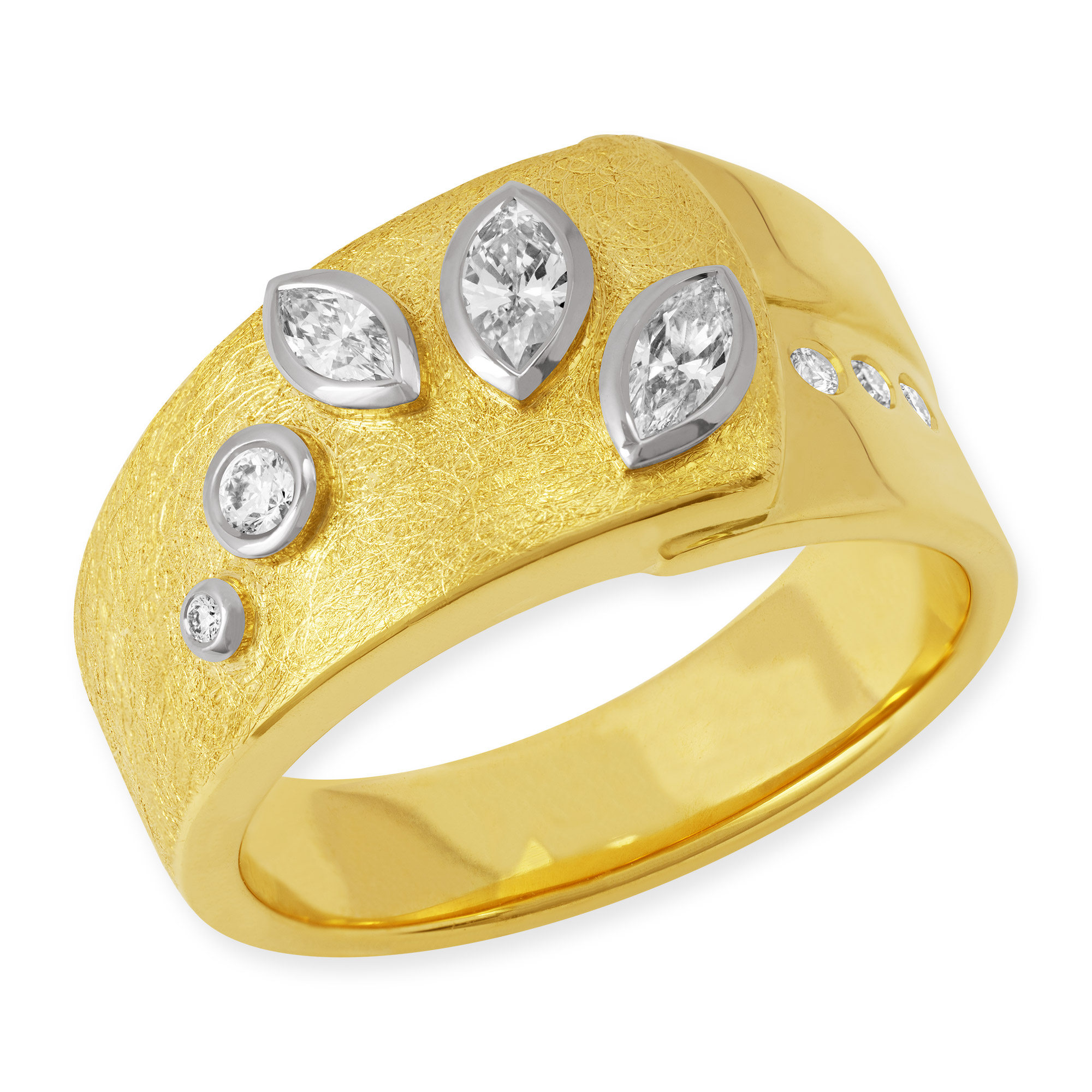 LESER Ring- Gelbgold- Weißgold-Brillanten-122651