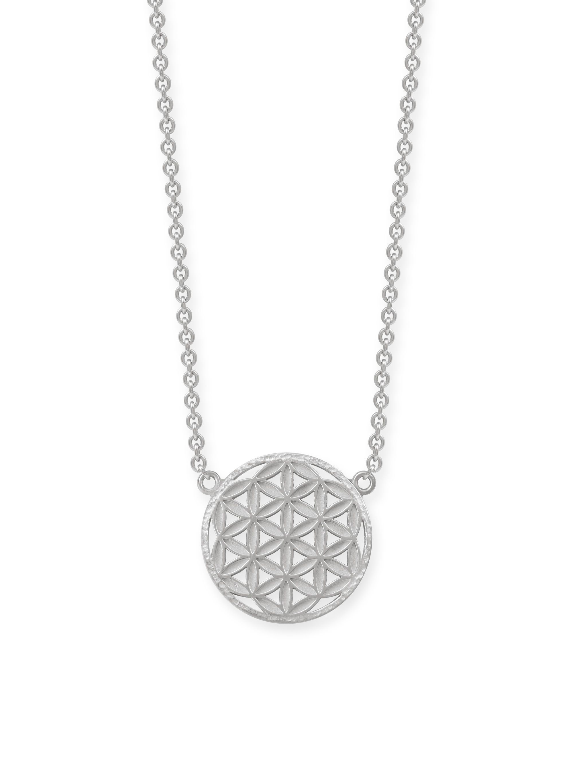 LESER Collier- Blume des Lebens 750 Weissgold LESER Collier- Blume des Lebens 750 Weissgold