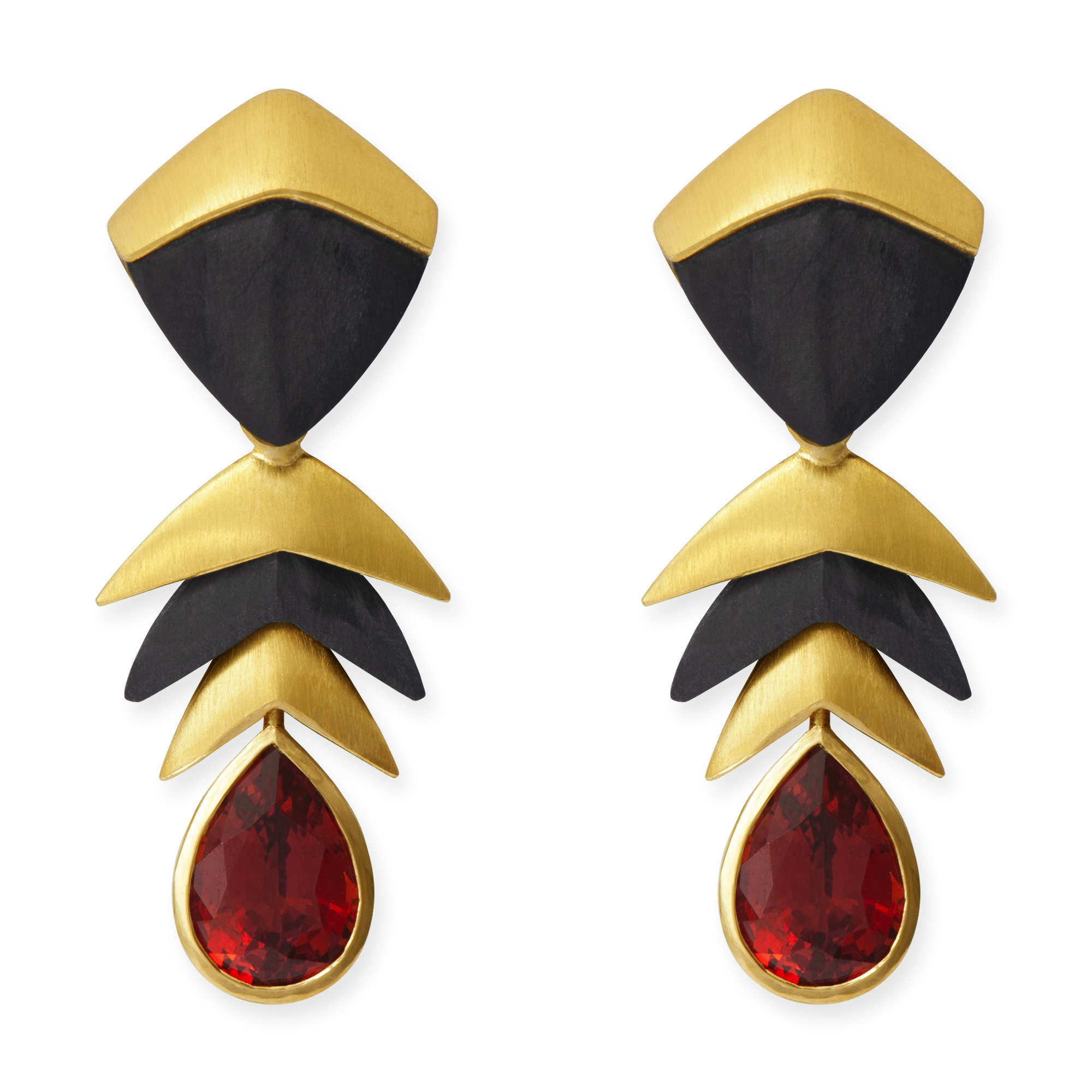 LESER Carbon-Ohrstecker-Granat LESER Carbon-Ohrstecker-Granat