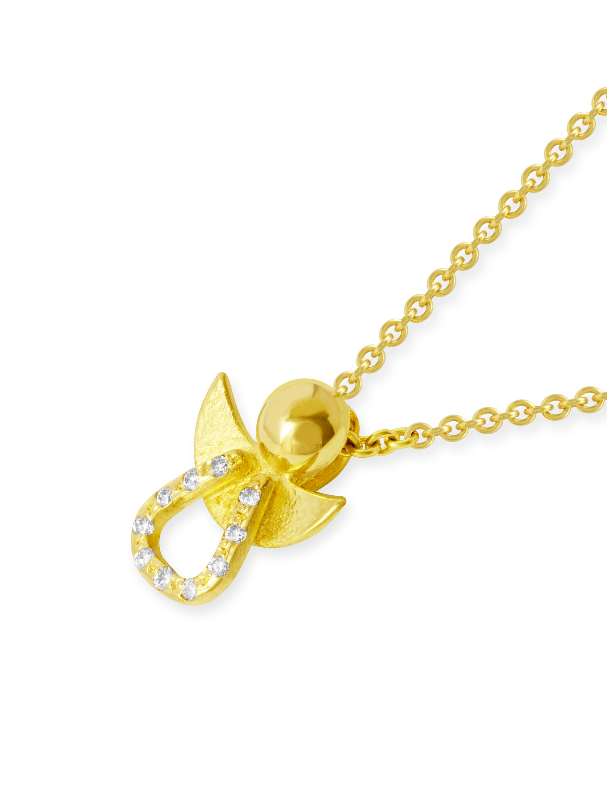 LESER Anhaenger-Engel 750 Gelbgold Brillanten