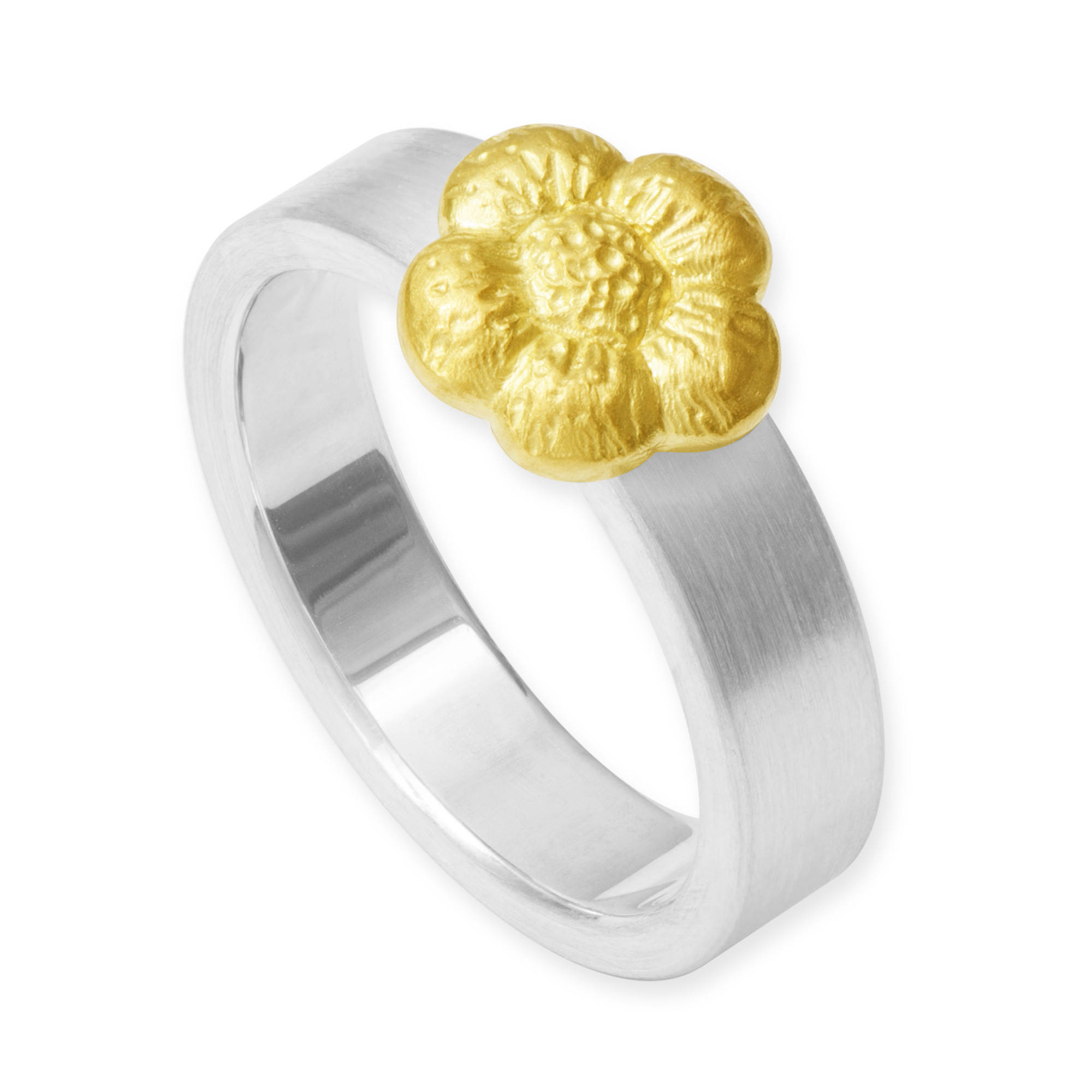 Honey-Ring-schmal_750GG-925Silber_112824 Ring schmal zu Biene "Honey"