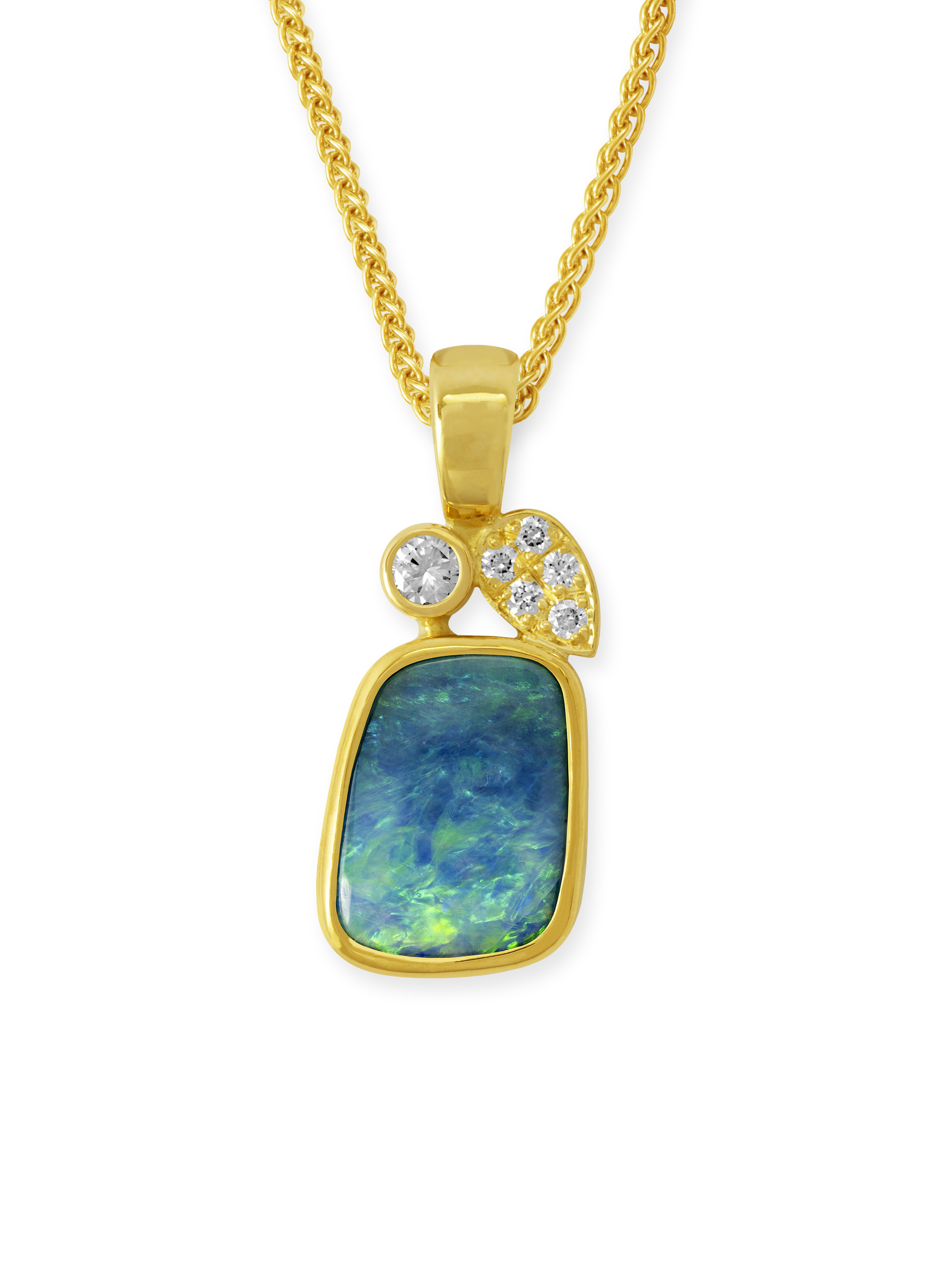 LESER Anhänger- Gelbgold - Opal - Brillanten - 122657