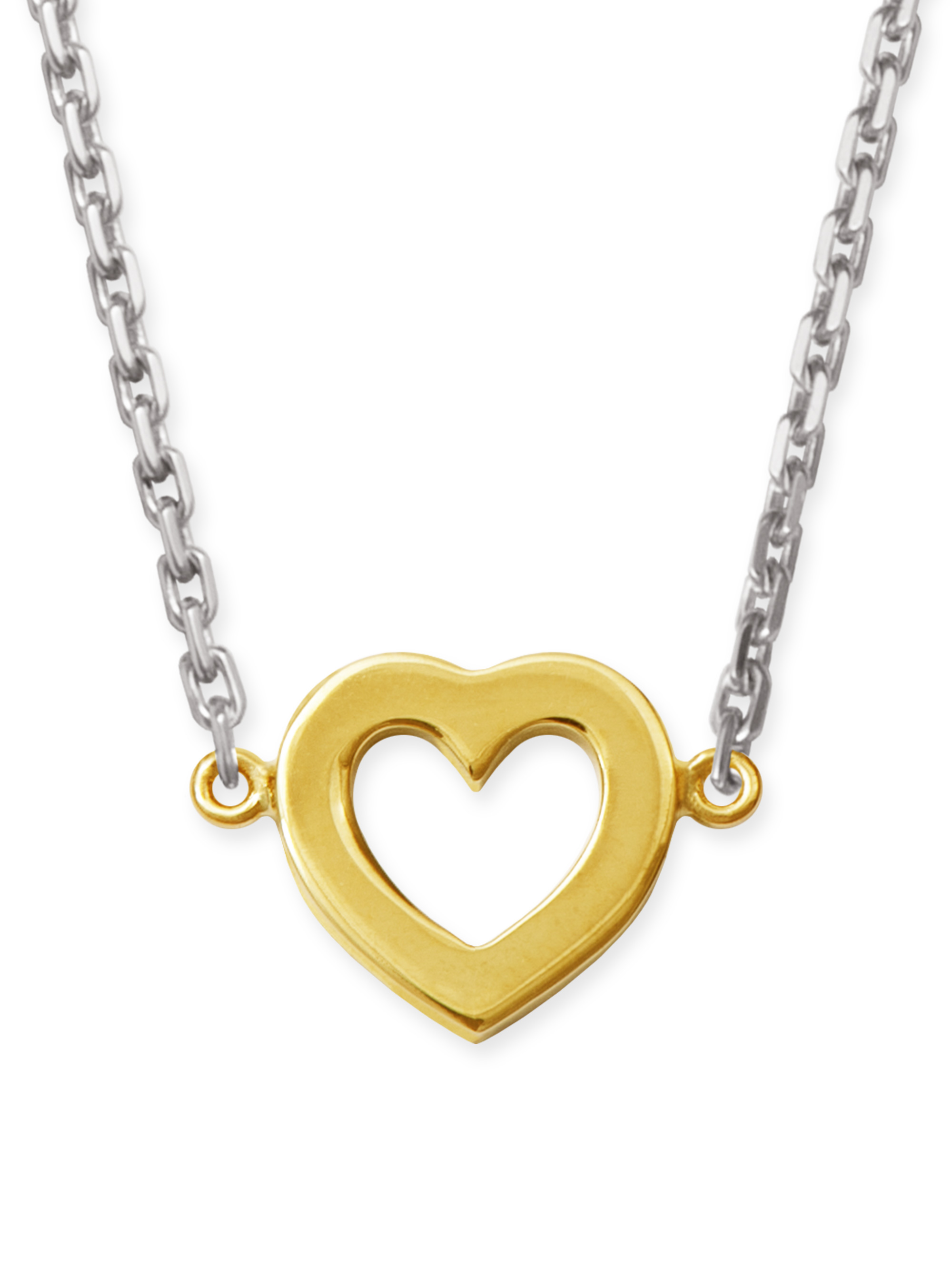 LESER Collier- Herz 585 Gelbgold 585 Weissgold LESER Collier- Herz 585 Gelbgold 585 Weissgold