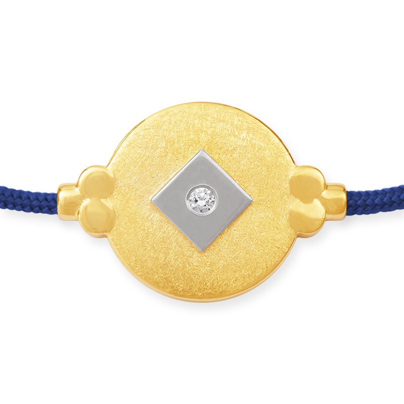 LESER Armband- 750 Gelbgold Seide