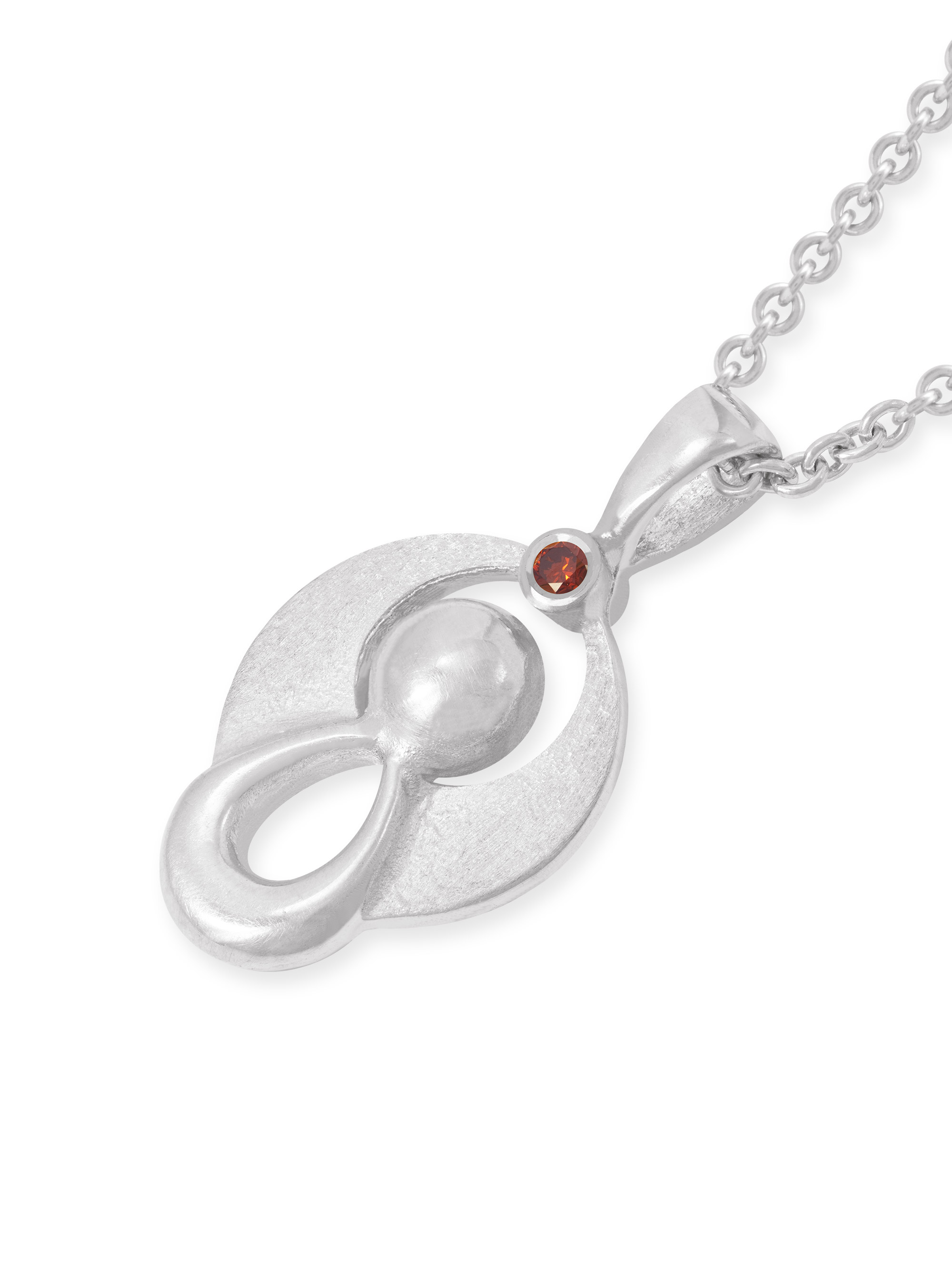 LESER Anhaenger- Engel 750 Weissgold Brillant-Rot-111751