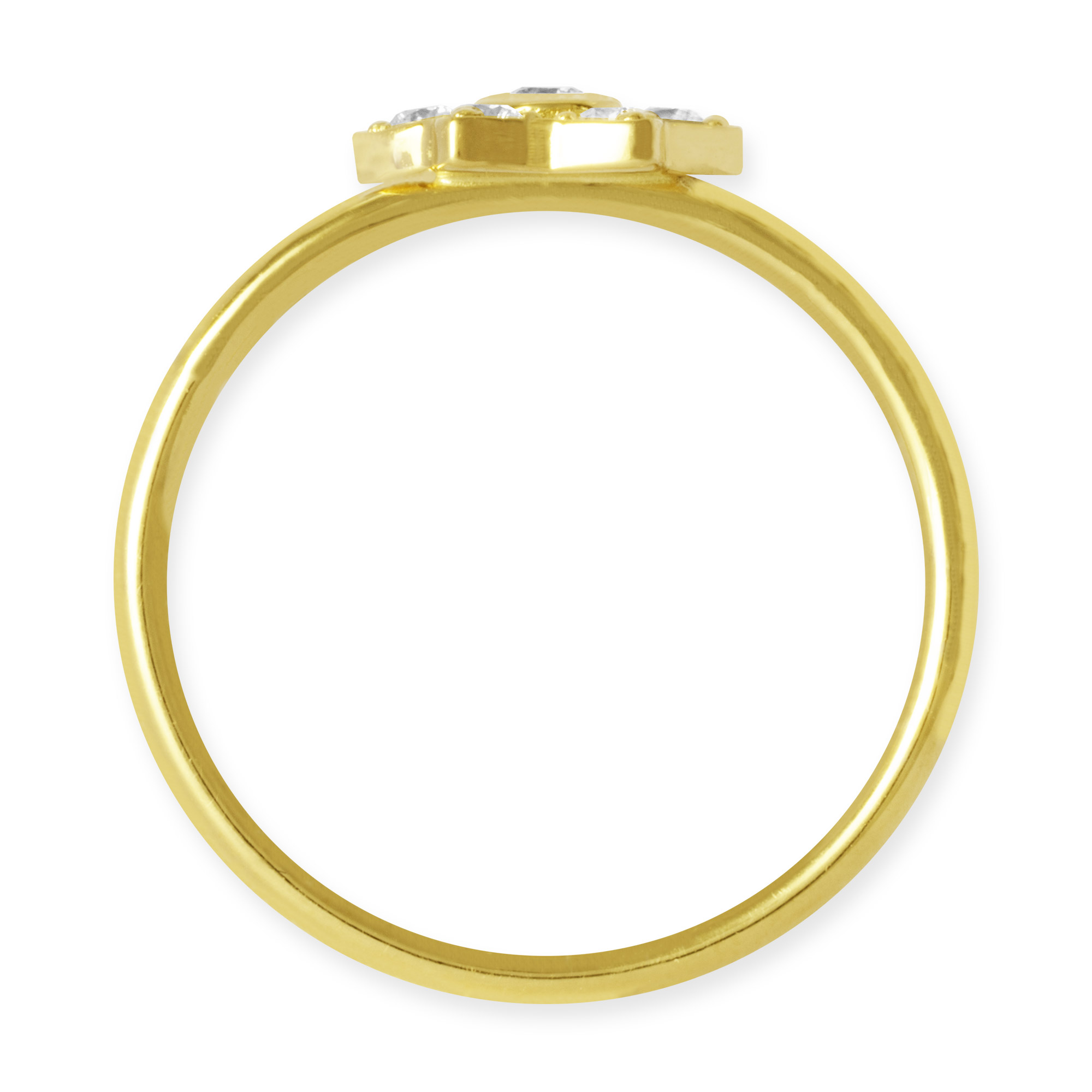 LESER Ring-Flowerstar-750Gelbgold-Brillanten-122719