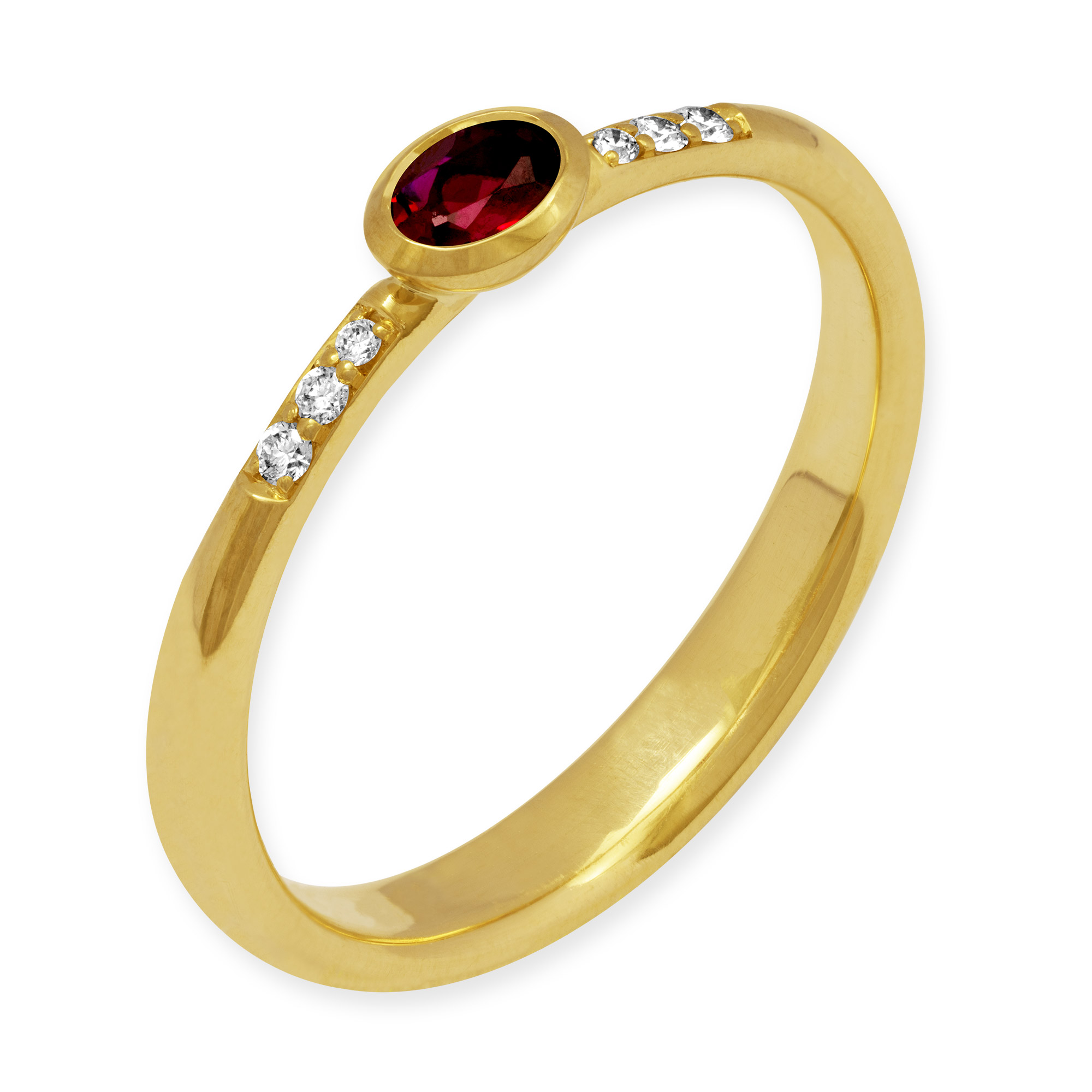 LESER Ring-Rubin-750GG