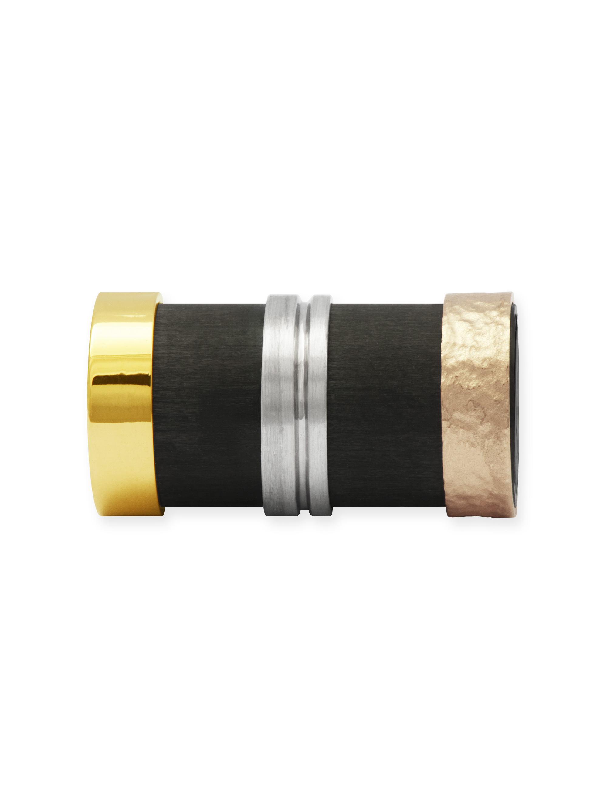 LESER Carbon-Anhaenger-Rolle-117242 aus Gelbgold, Weißgold und Roségold LESER Carbon-Anhaenger-Rolle-117242 aus Gelbgold, Weißgold und Roségold