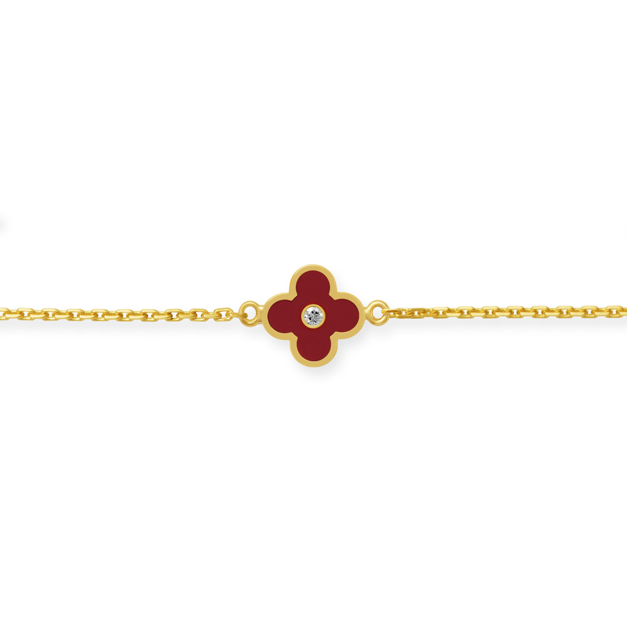 Armband mit roter Blume