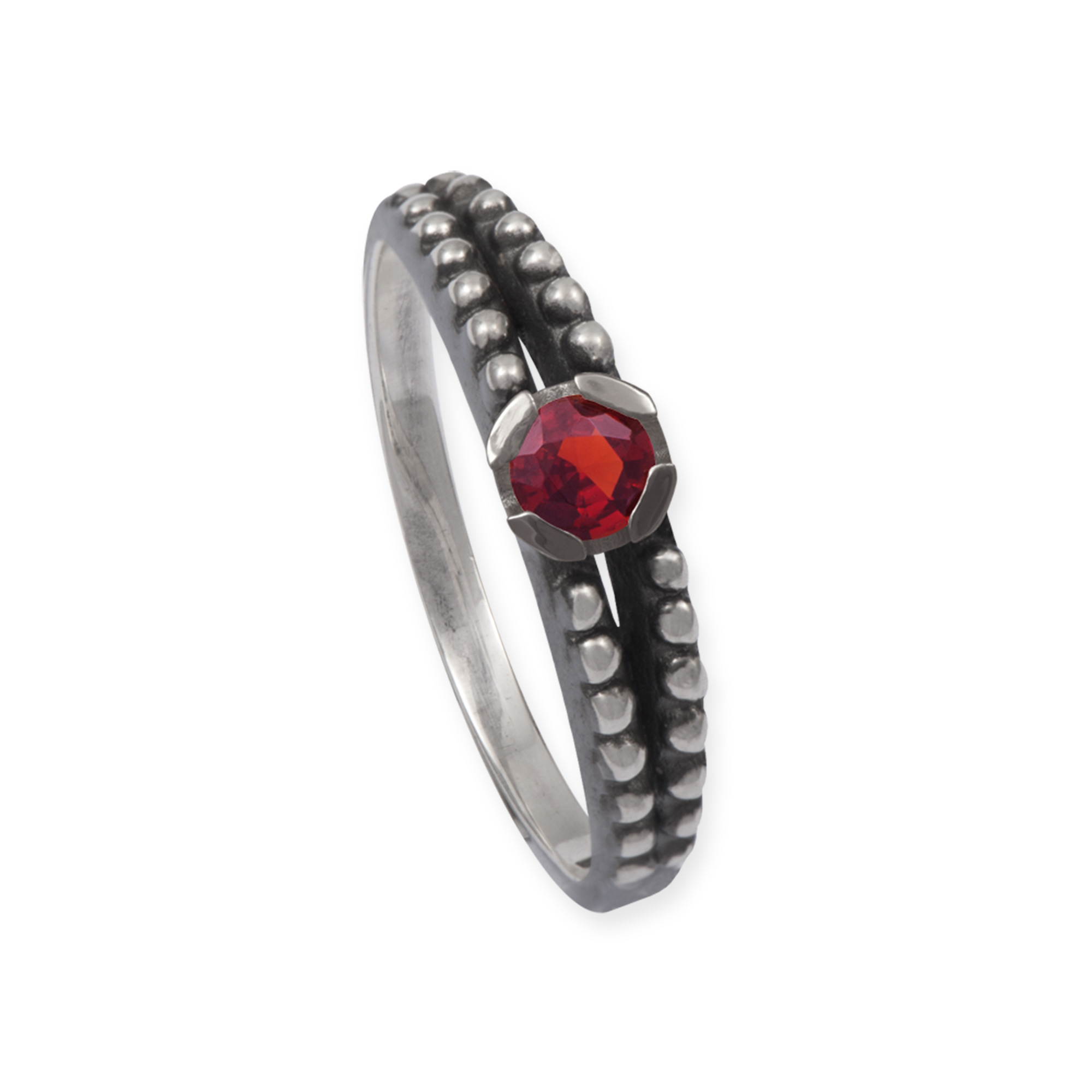 LESER Dirndlschmuck-Ring-925Silberoxy-Granat LESER Dirndlschmuck-Ring-925Silberoxy-Granat