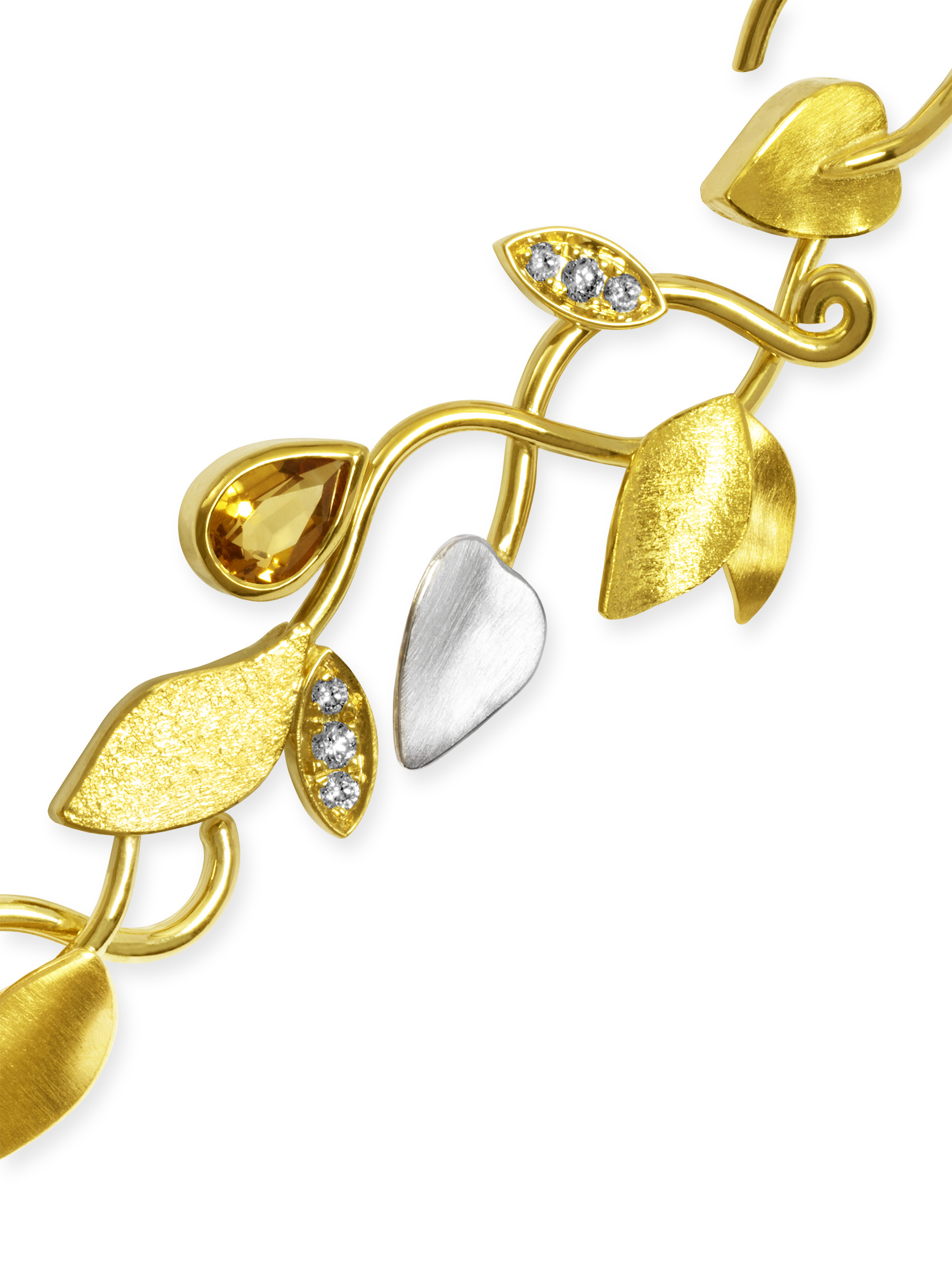 LESER Blaettercollier-750GG-750WG-Saphir-Citrin-Brillanten-121574 LESER Blaettercollier-750GG-750WG-Saphir-Citrin-Brillanten-121574