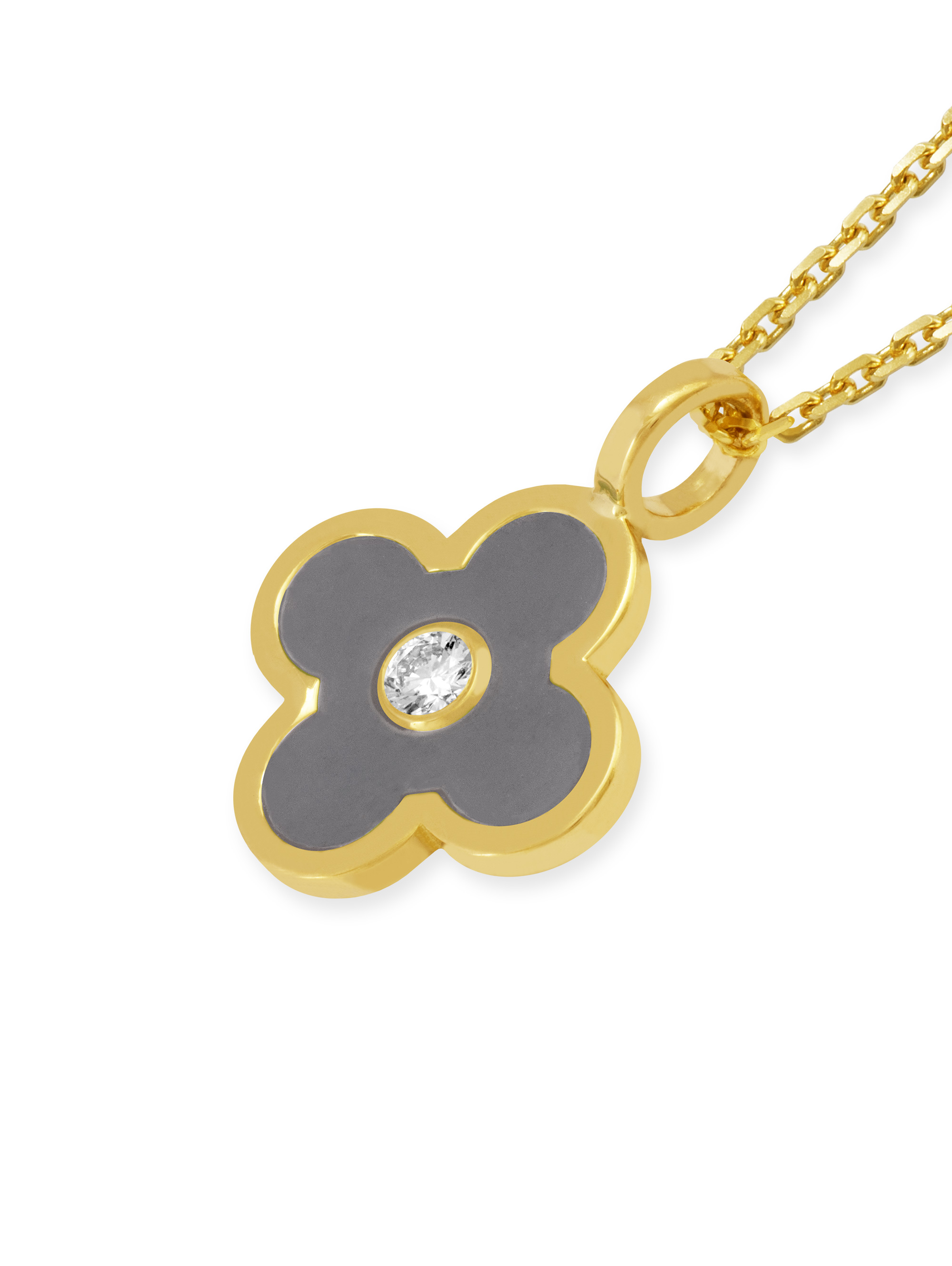 Anhänger mit grauer Blume Anhänger mit grauer Blume