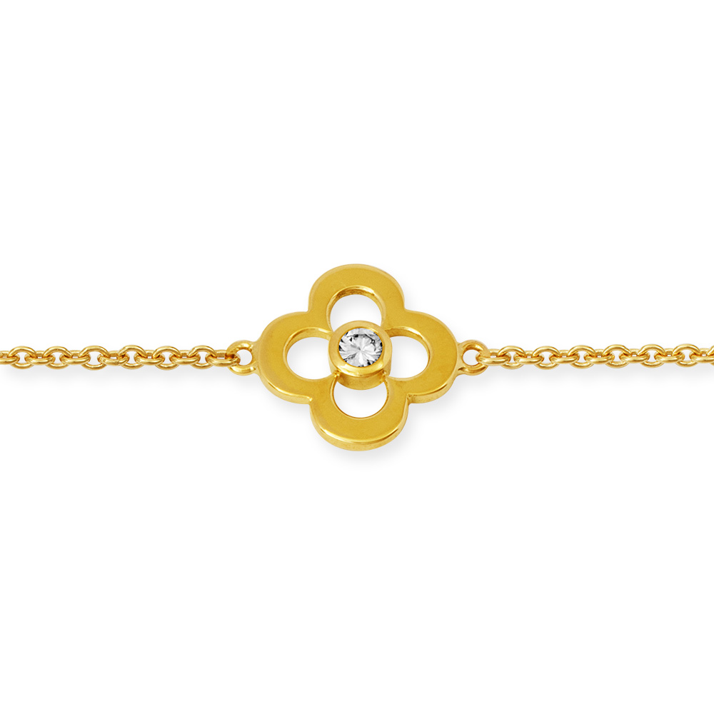 LESER Armband- Kleeblatt 750 Gelbgold