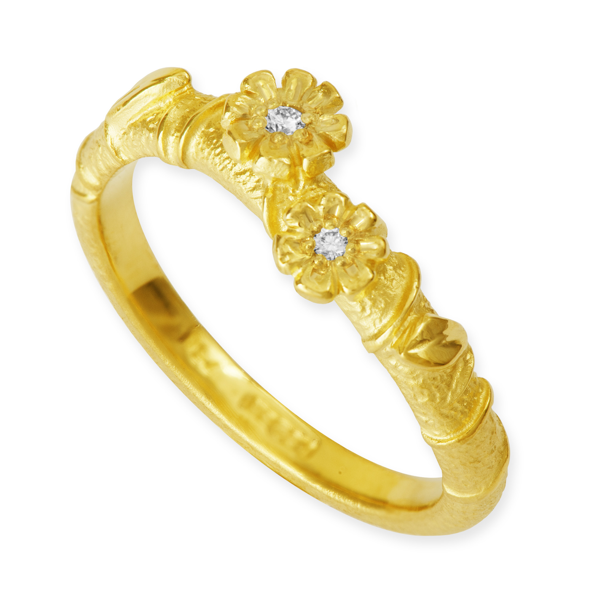 LESER Bluetentraum-Ring 750 Gelbgold