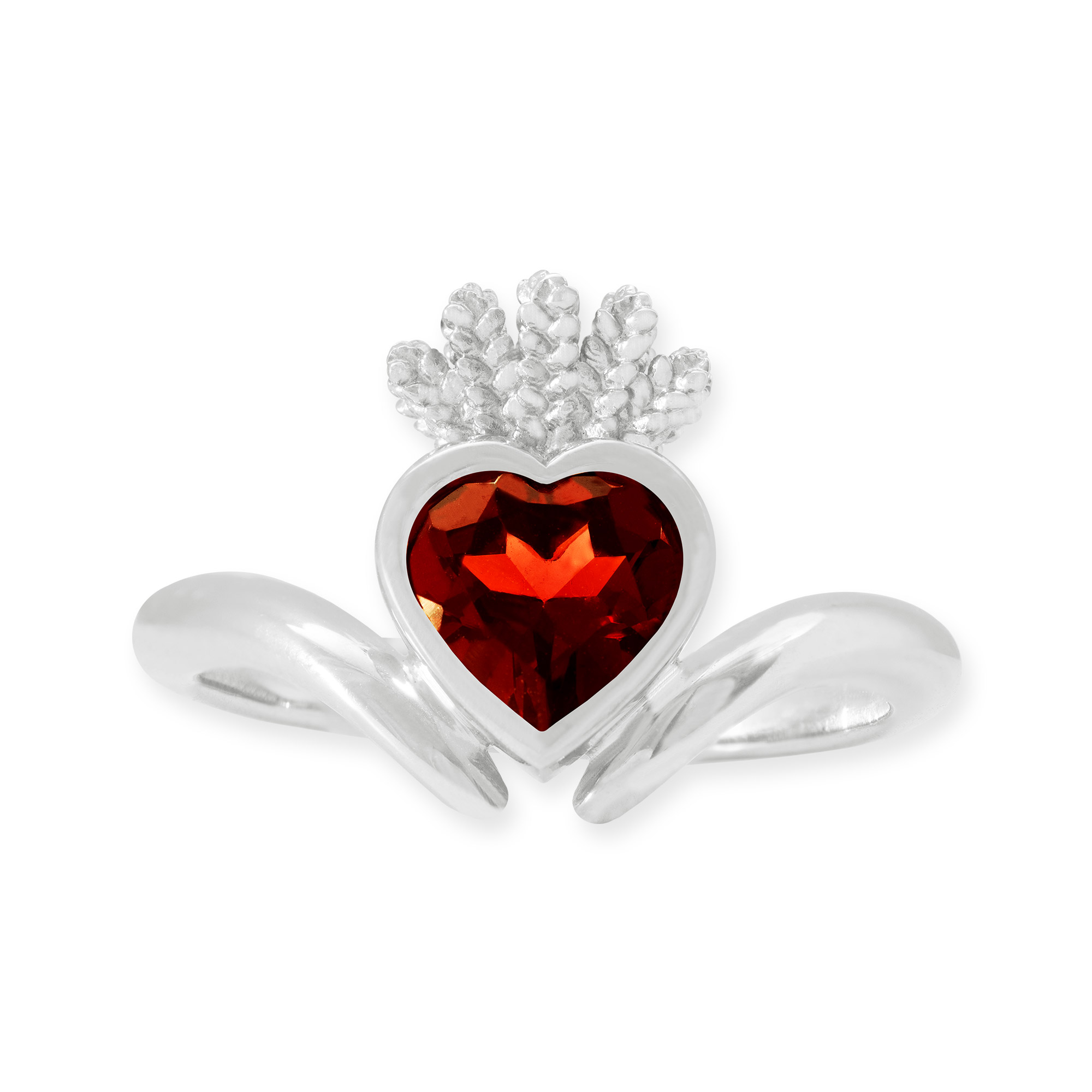 LESER Ring- Stadtschmuck Granat 925 Silber