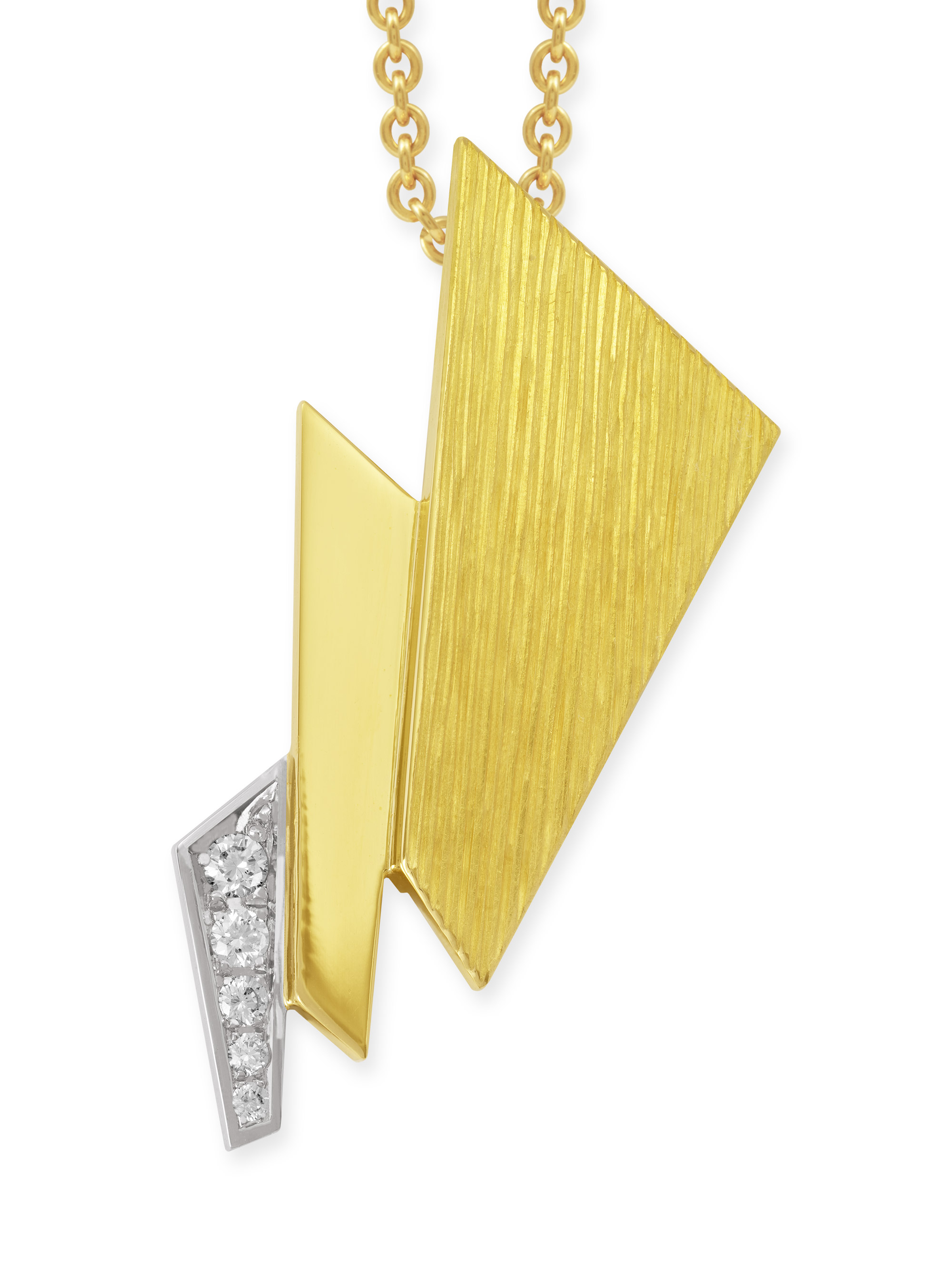 LESER Anhänger-Zackzack-Gelbgold-Weissgold-Brillanten-122776