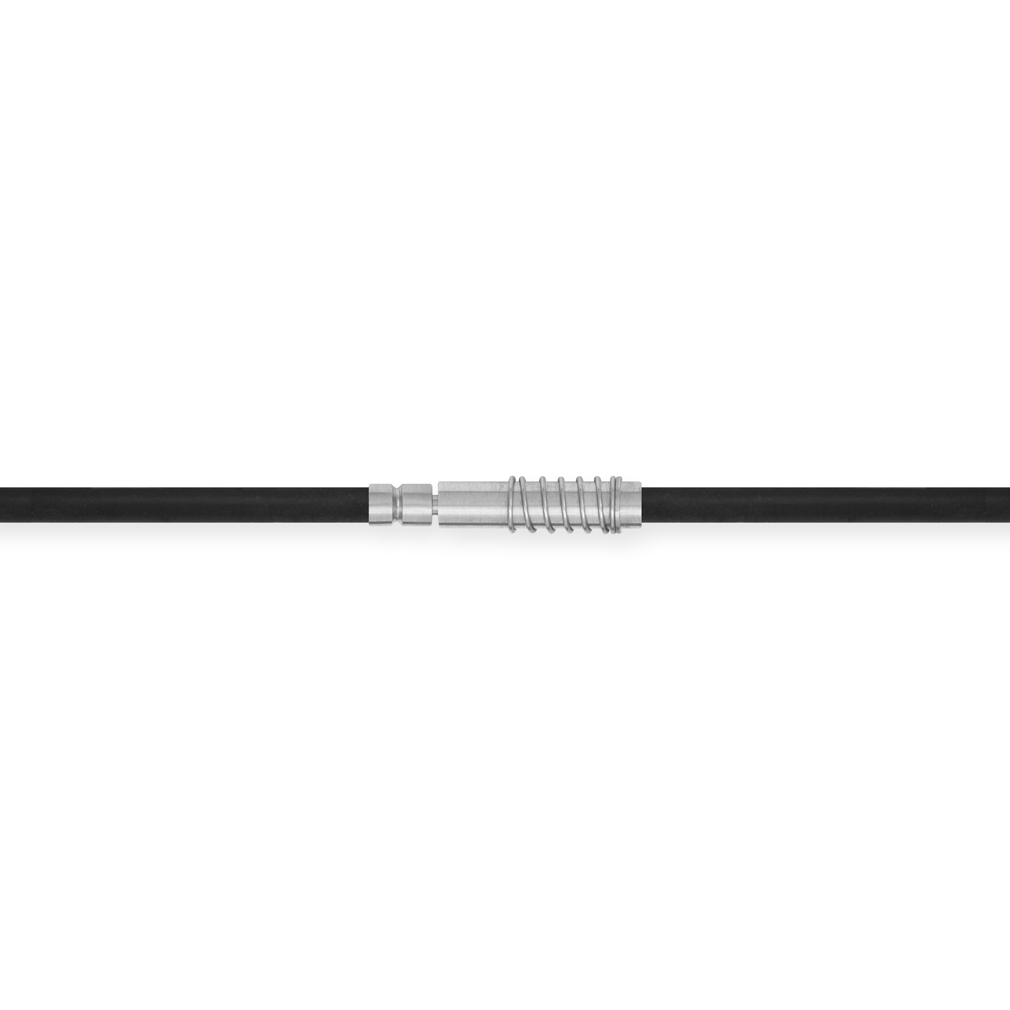 LESER Silikonreif schwarz 2,0 mm mit Edelstahl Steckverschluss