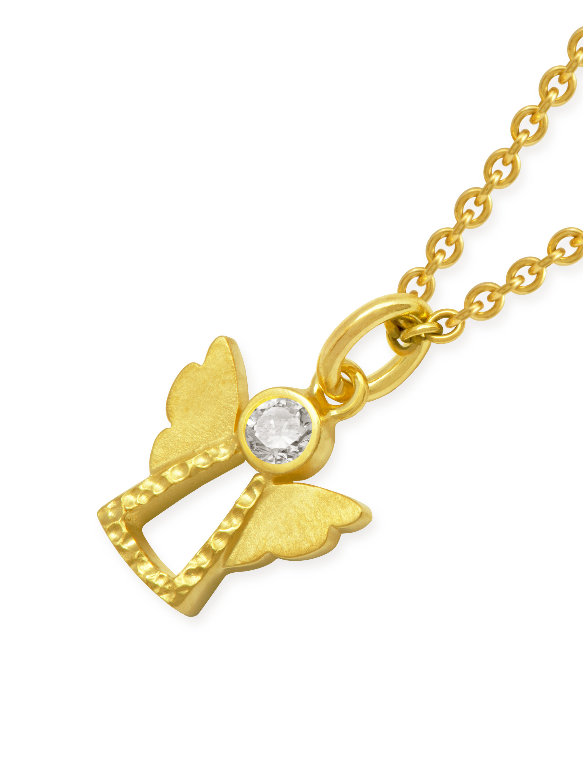 LESER Anhaenger- Engel 750 Gelbgold-Hammerschlag-Brillant-121950 LESER Anhaenger- Engel 750 Gelbgold-Hammerschlag-Brillant-121950