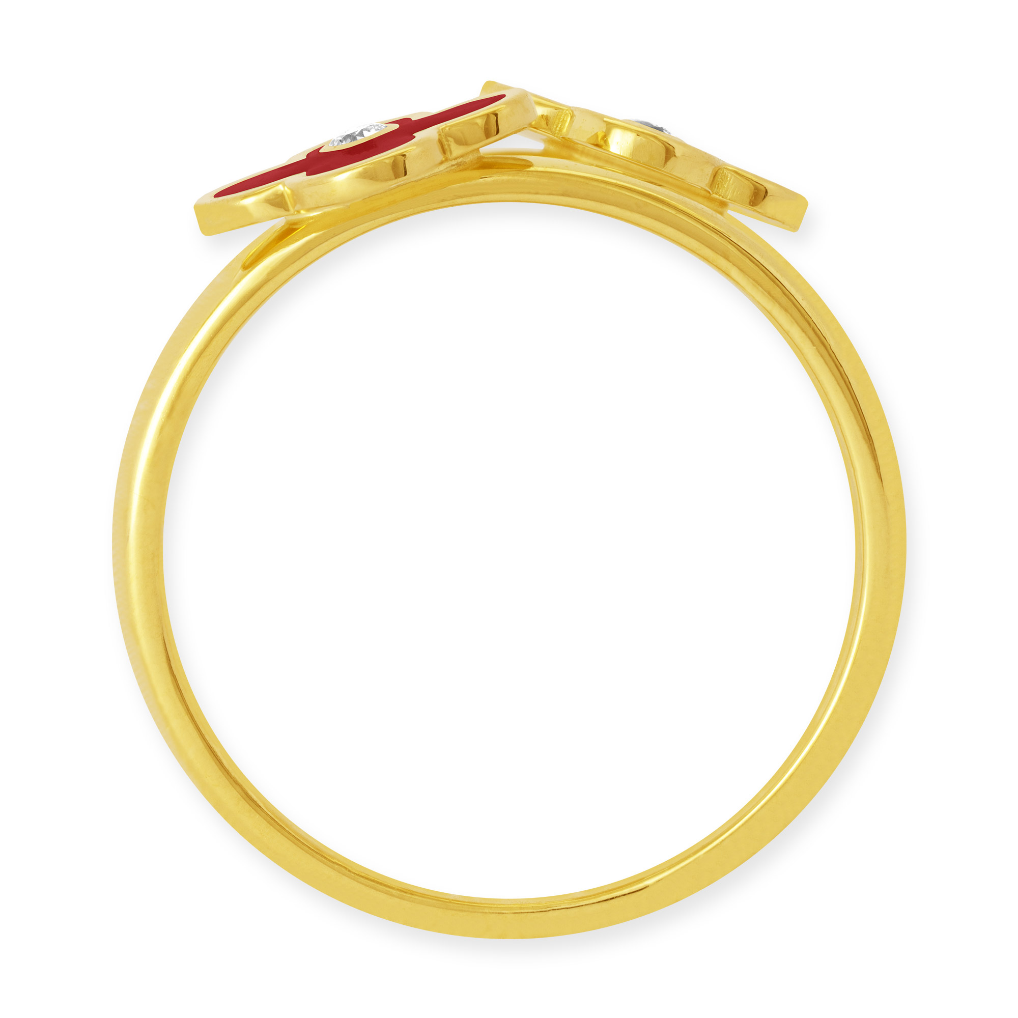 Ring mit zwei roten Blumen