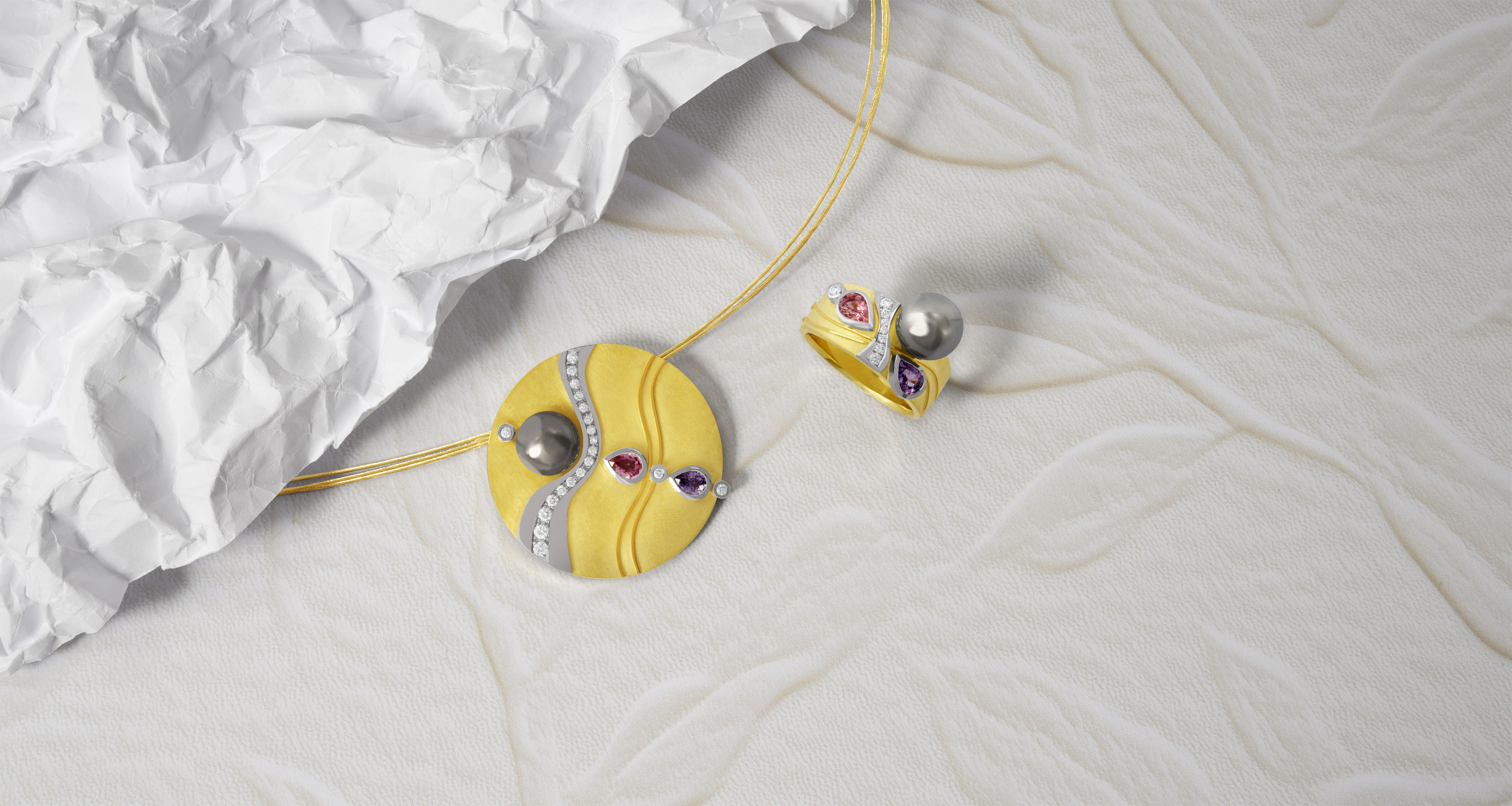 LESER Schmuckset mit Saphir und Tahitiperle -123483 - 123536 - 2026