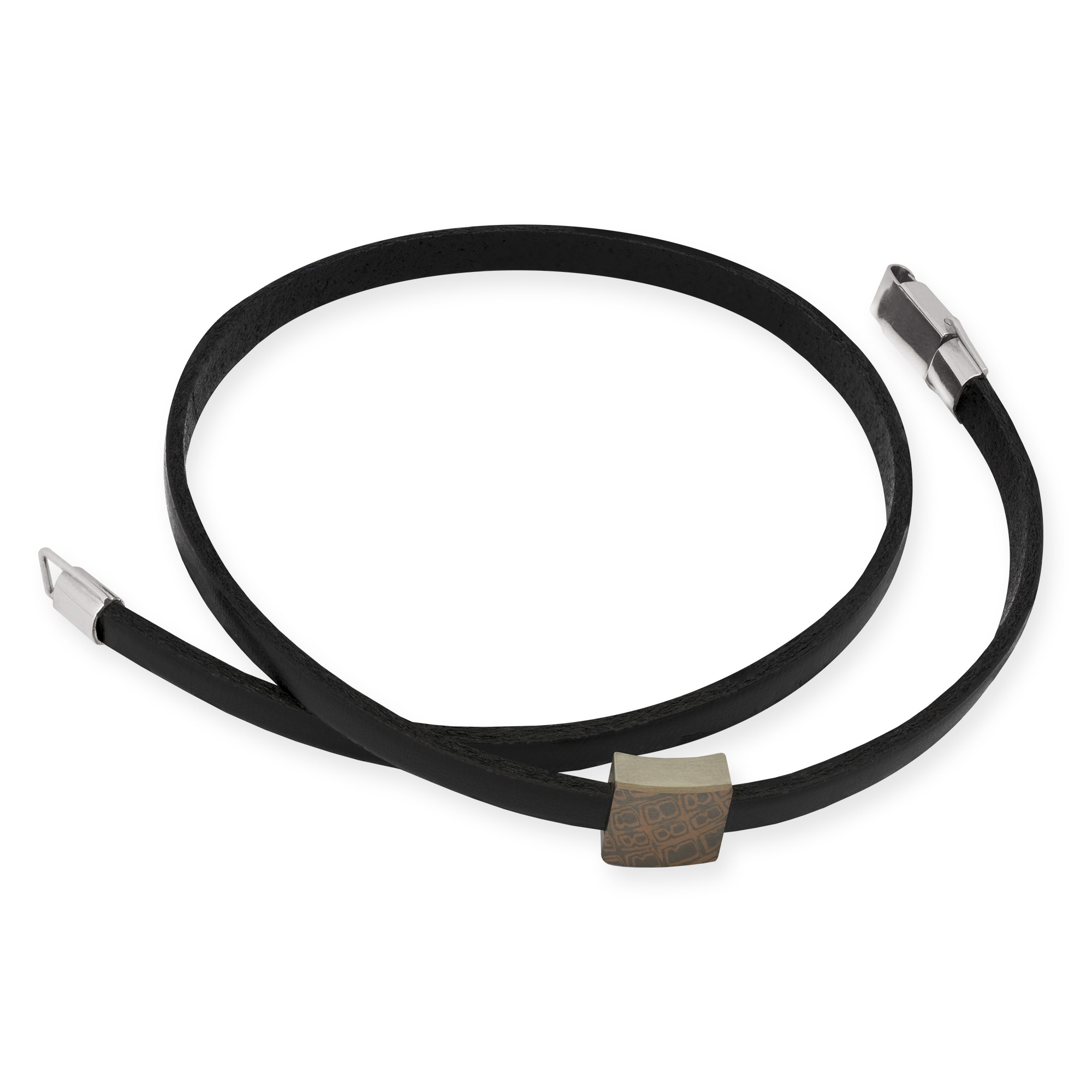LESER -Mokumegane-Armband-Leder LESER -Mokumegane-Armband-Leder