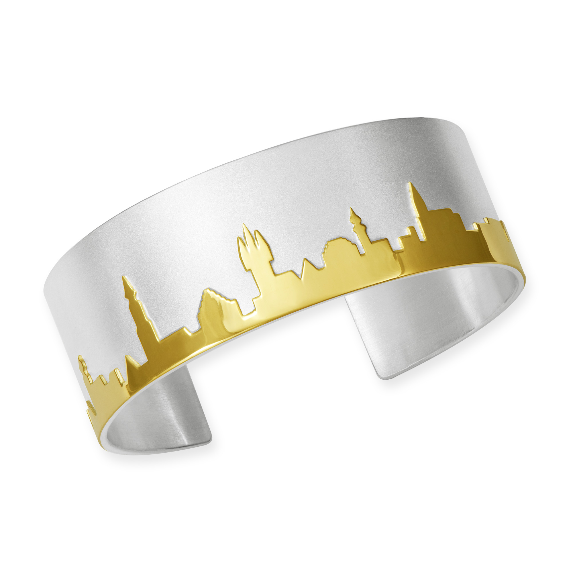 LESER Armspange- Stadtsilhouette Silber Gelbgold