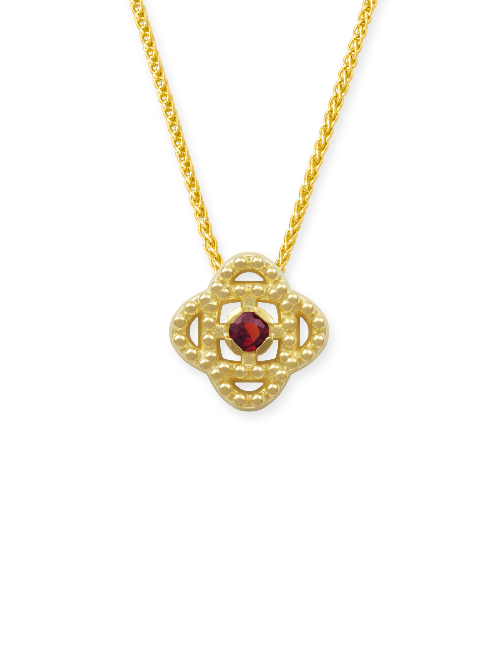 LESER Dirndlschmuck-Anhänger-750GG-Granat
