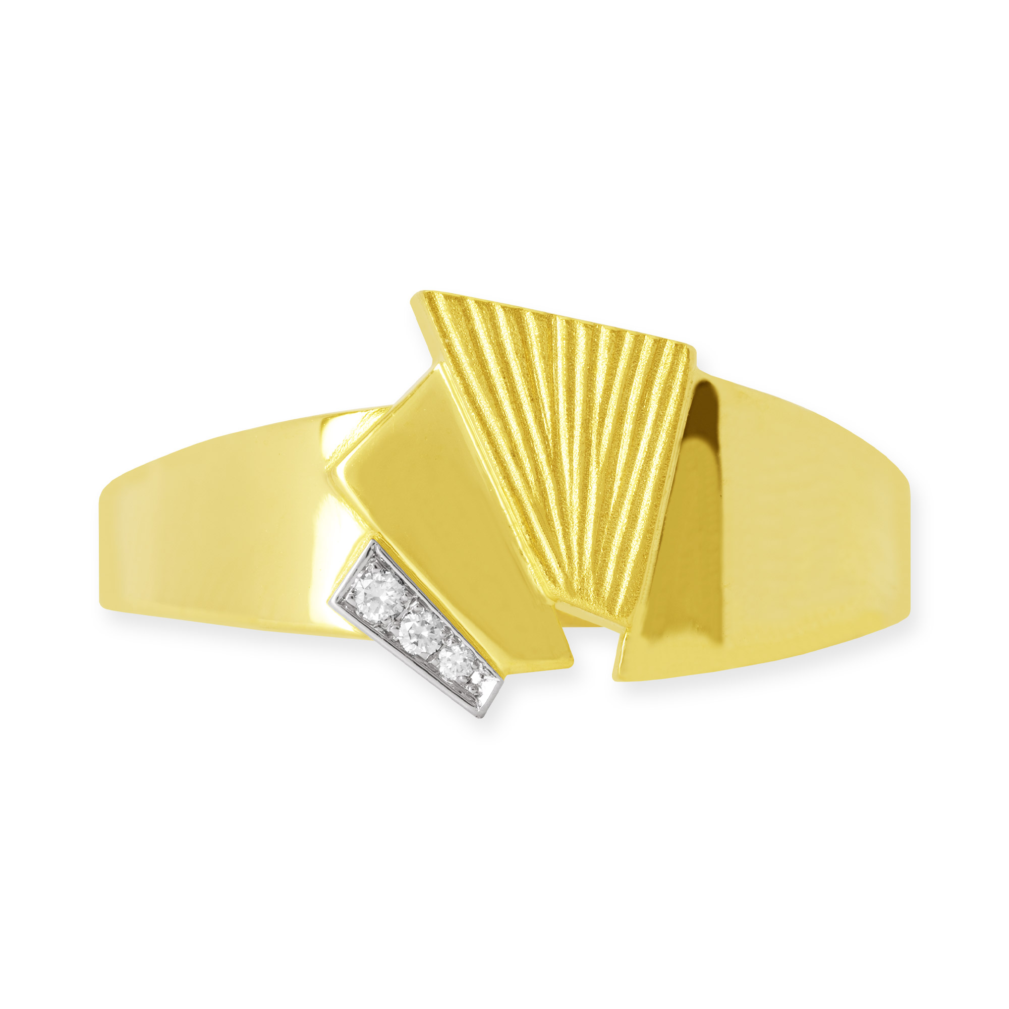 LESER Ring-Zackzack-Gelbgold-Weissgold-Brillanten-122782 LESER Ring-Zackzack-Gelbgold-Weissgold-Brillanten-122782