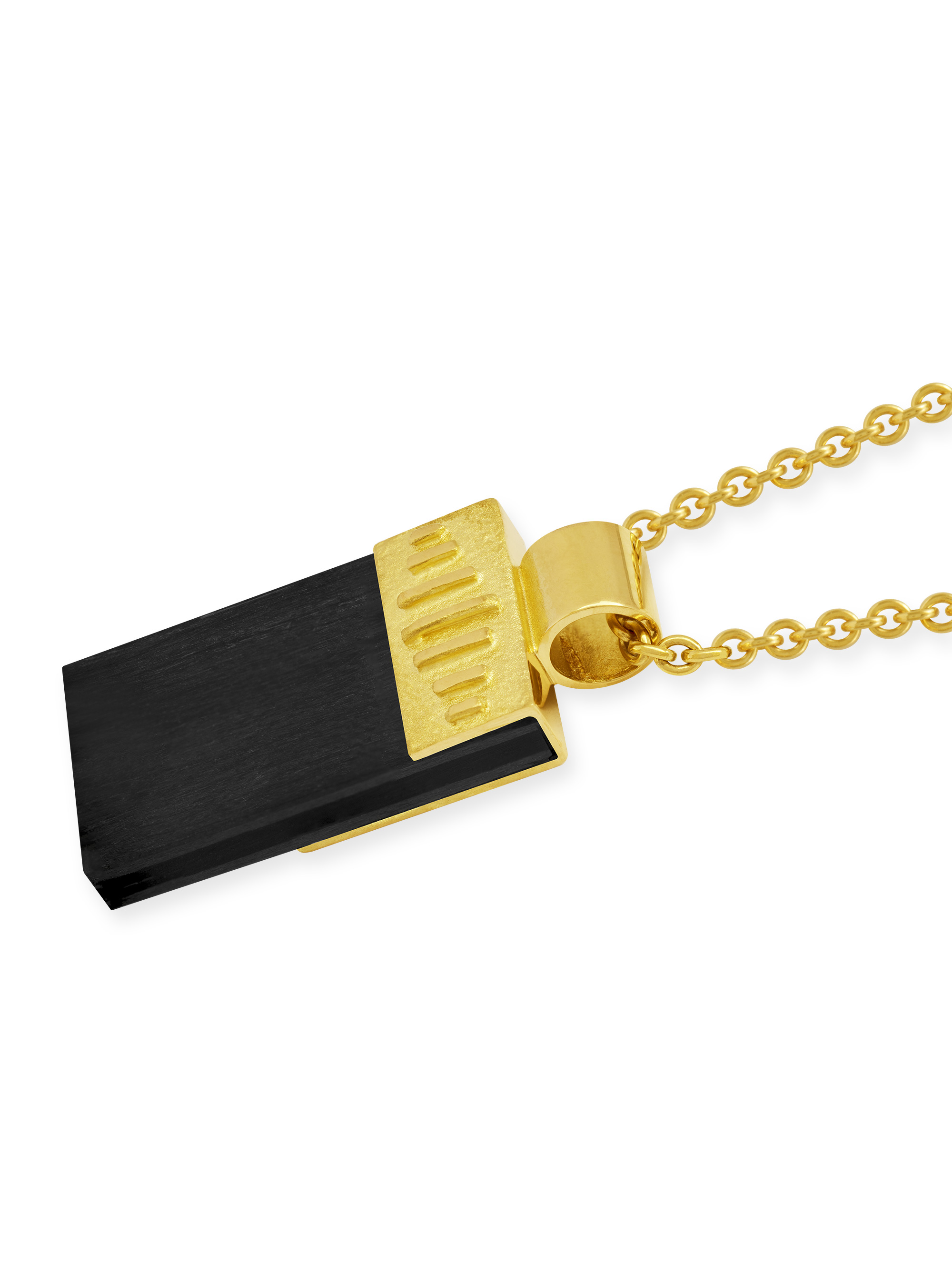 LESER Carbon-Anhaenger-750GG-120825 aus Gelbgold LESER Carbon-Anhaenger-750GG-120825 aus Gelbgold