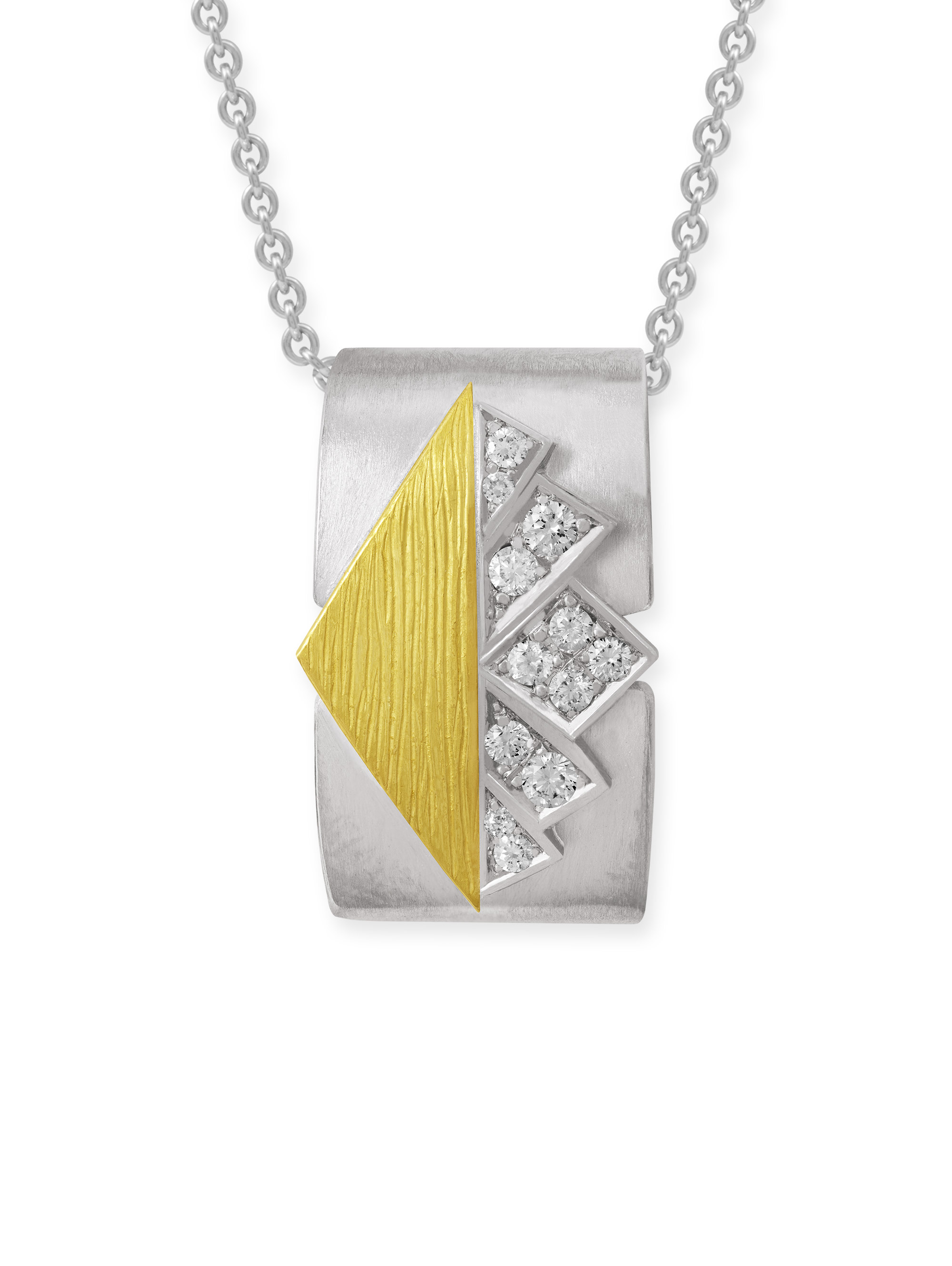 LESER Anhänger-Zackzack-Gelbgold-Weissgold-Brillanten-122708