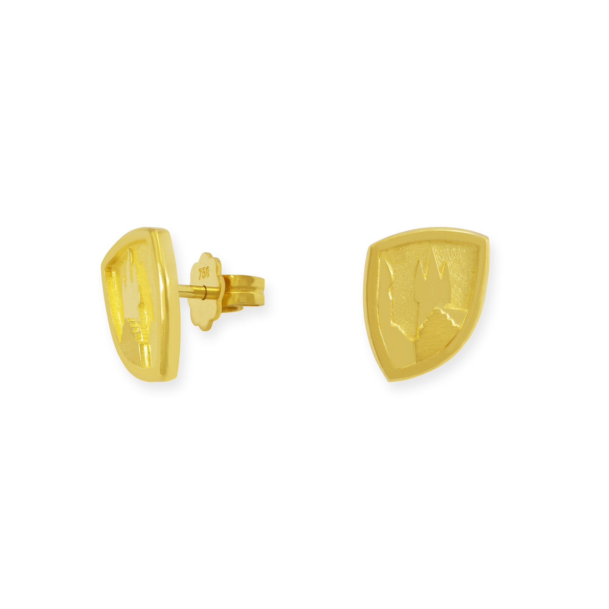 LESER Ohrstecker- Stadtsilhouette Gelbgold