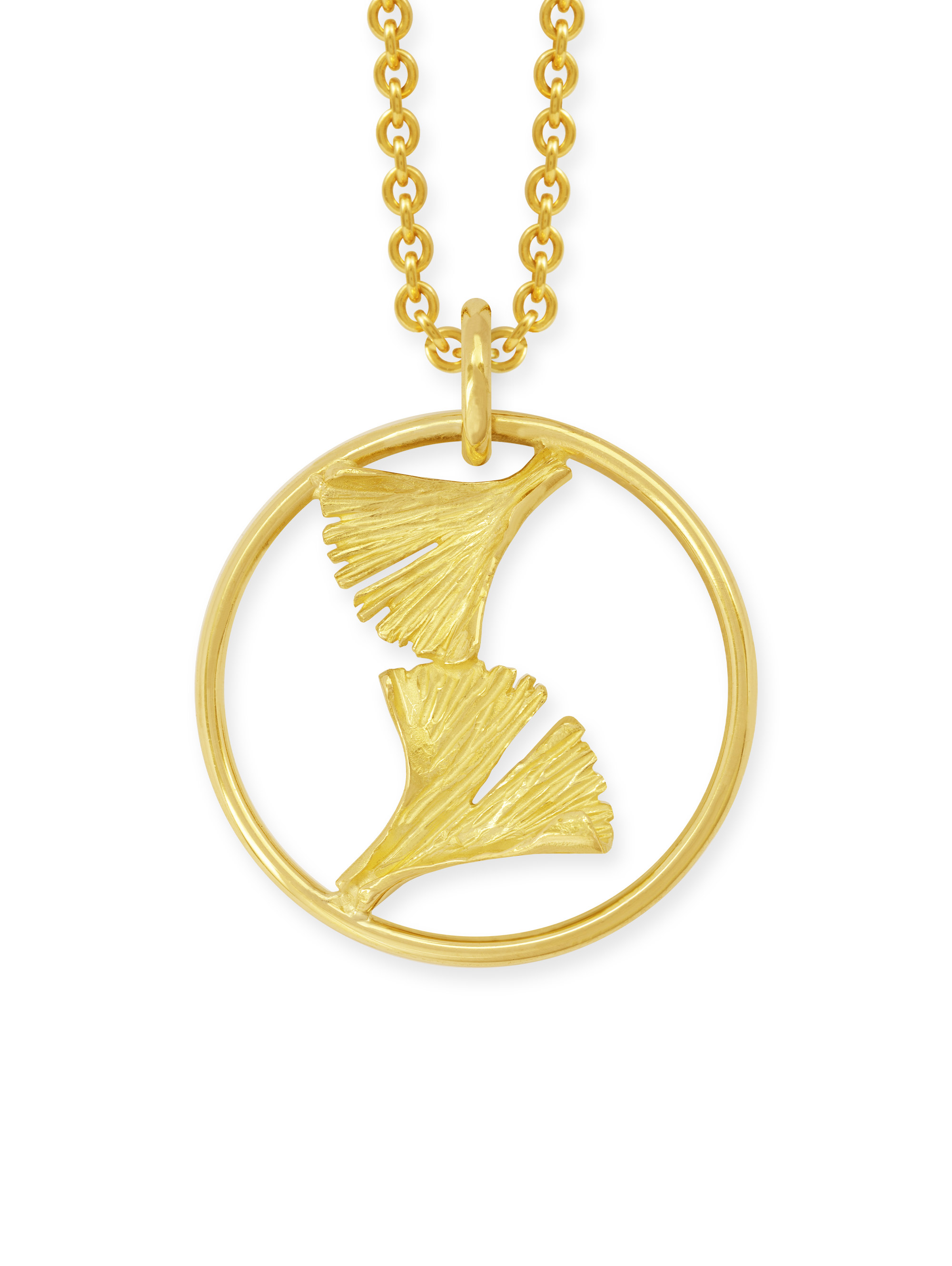 LESER-Anhänger-Ginkgo-Kreis-klein-750GG LESER-Anhänger-Ginkgo-Kreis-klein-750GG