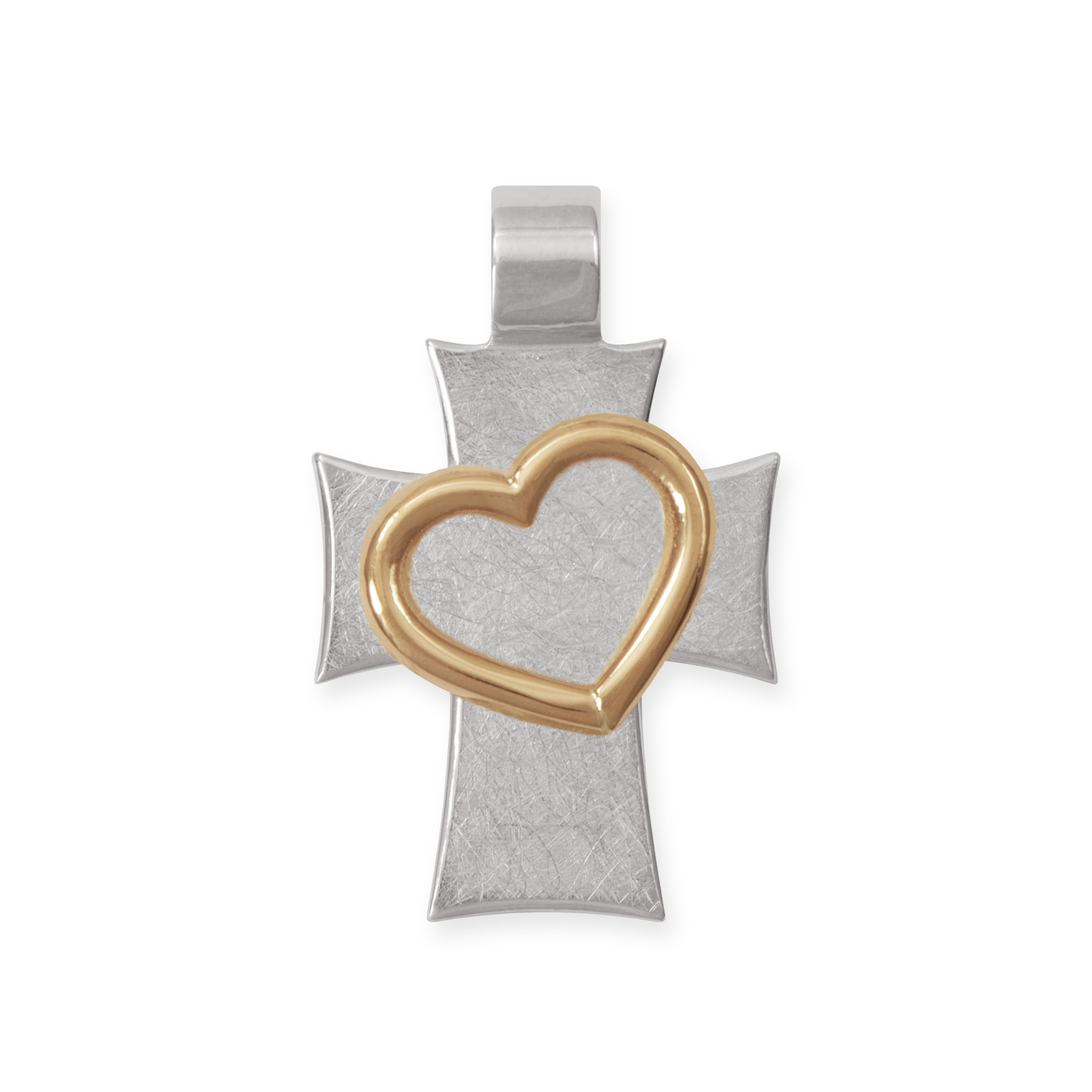 LESER Anhaenger- Kreuze Herz 750 Weissgold LESER Anhaenger- Kreuze Herz 750 Weissgold