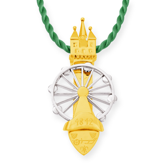 LESER Anhaenger- Stadtschmuck Riesenrad Straubing Gelbgold Weissgold