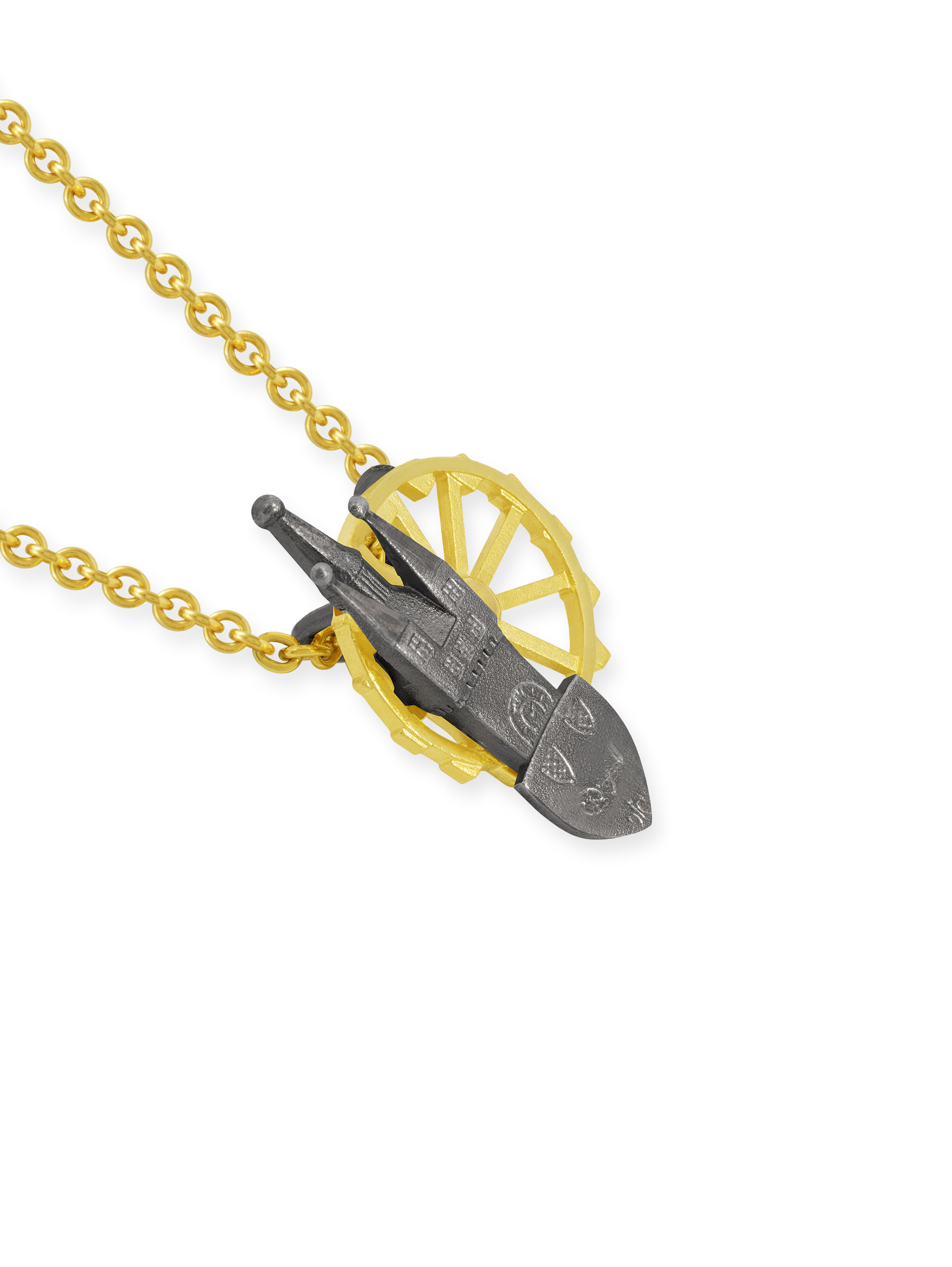 LESER Anhaenger- Stadtschmuck Riesenrad Straubing Gelbgold Silber