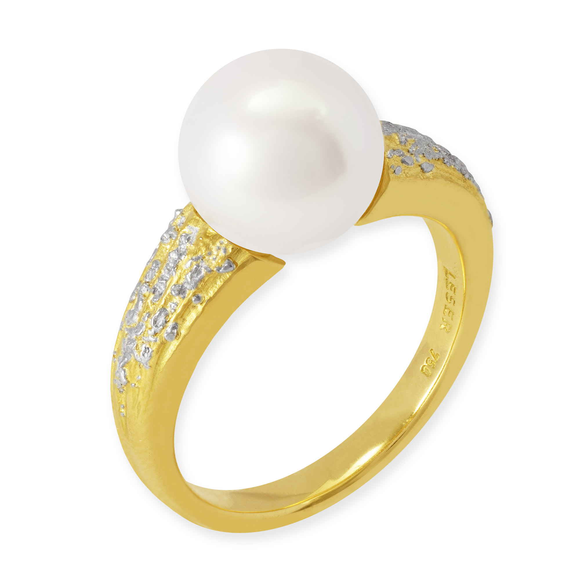 LESER Ring- Perle- 750GG- 950Platin-122042 LESER Ring- Perle- 750GG- 950Platin-122042