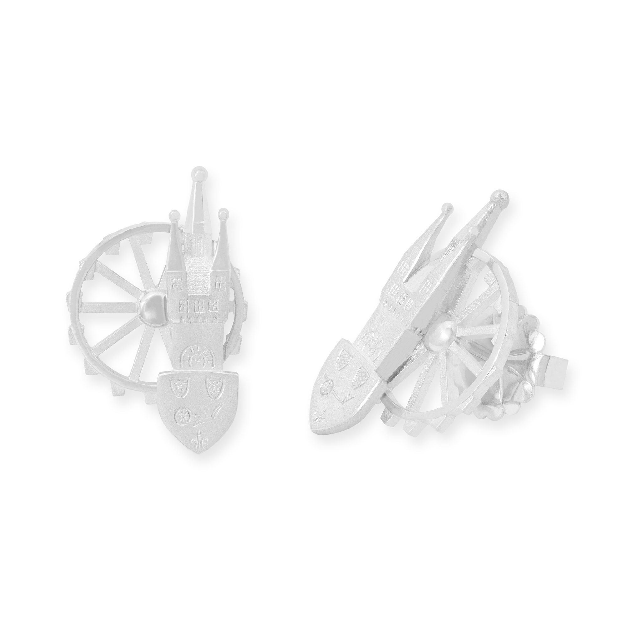 LESER Ohrstecker- Stadtschmuck Riesenrad Straubing Silber