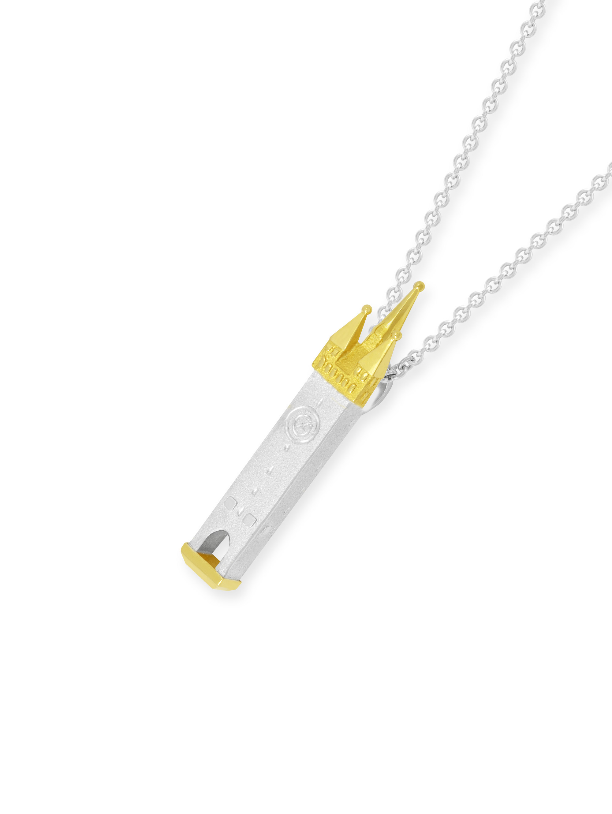 LESER Anhaenger- Stadtturm Gelbgold Silber