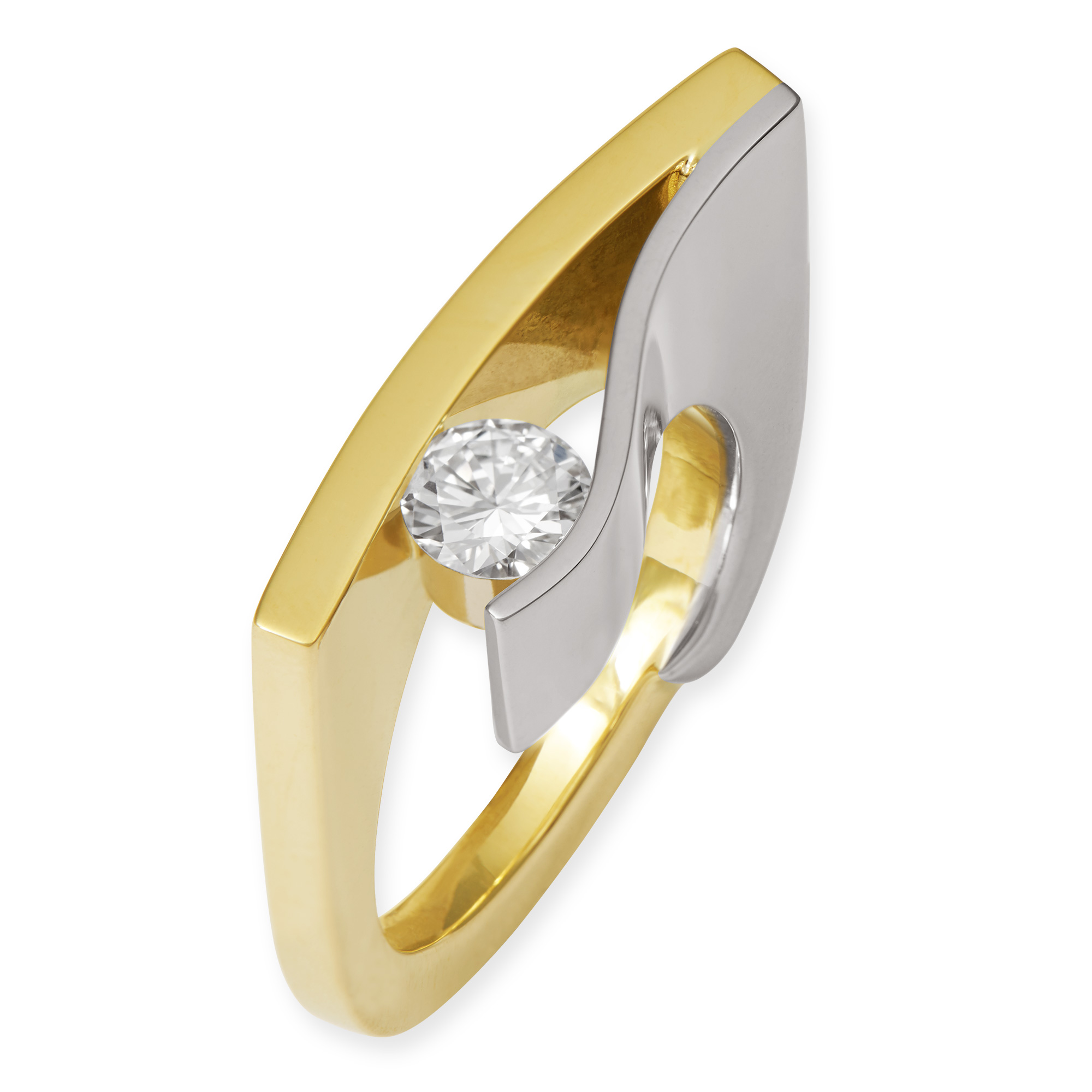 LESER Ring- 750 Gelbgold 750 Weissgold