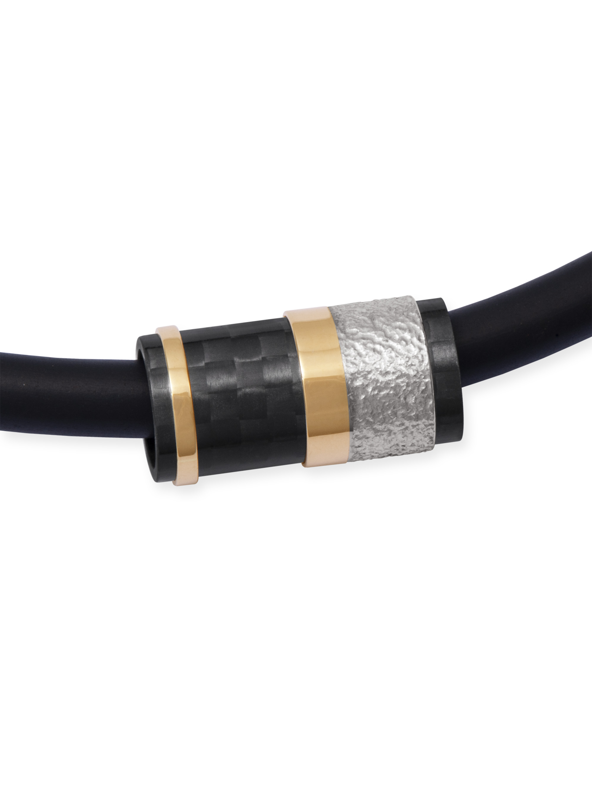 LESER Carbon-Anhaenger-Rolle-112444 aus Weißgold und Roségold LESER Carbon-Anhaenger-Rolle-112444 aus Weißgold und Roségold
