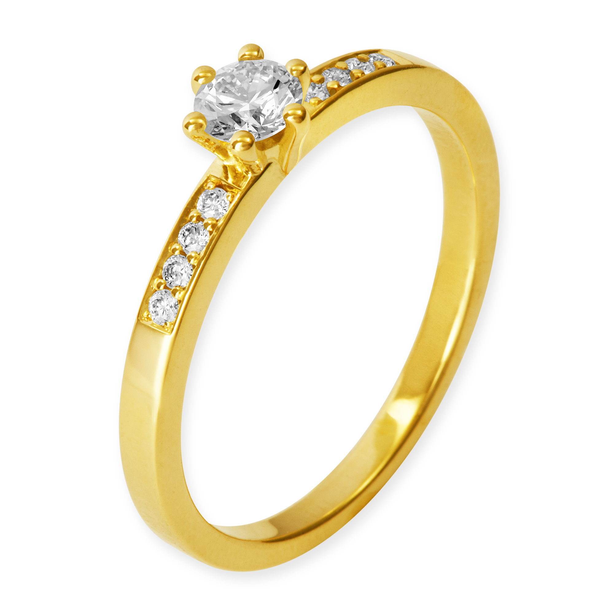 LESER Ring-Verlobungsring 750 Gelbgold