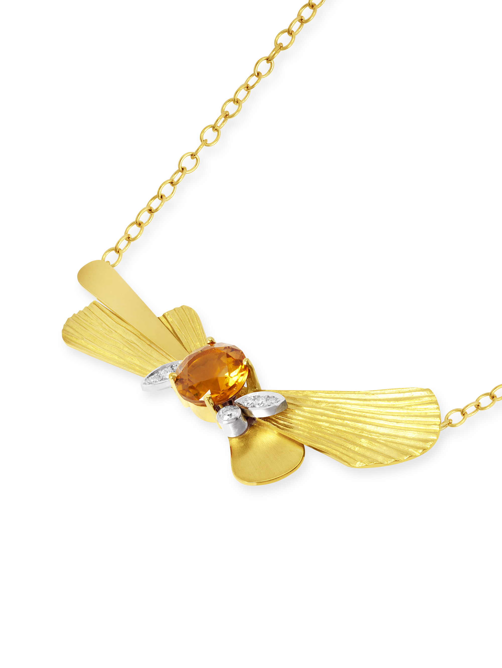 LESER Collier-Albero--Gelbgold-CWeißgold-Citrin-Brillanten-122567