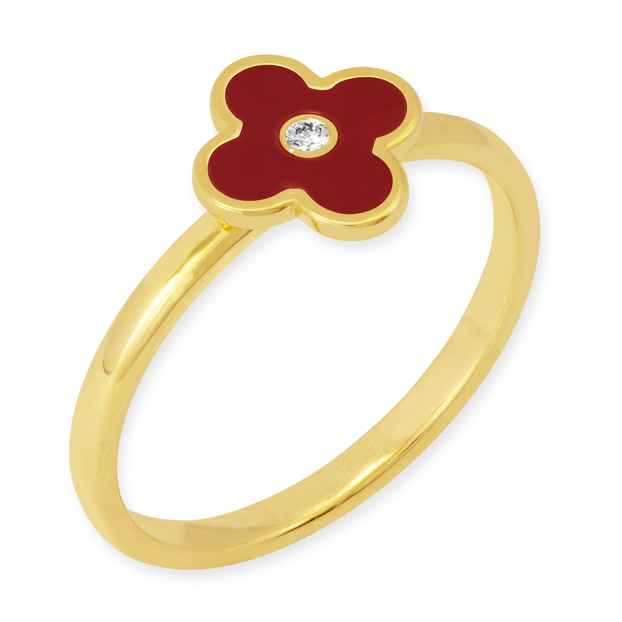 Ring mit roter Blume