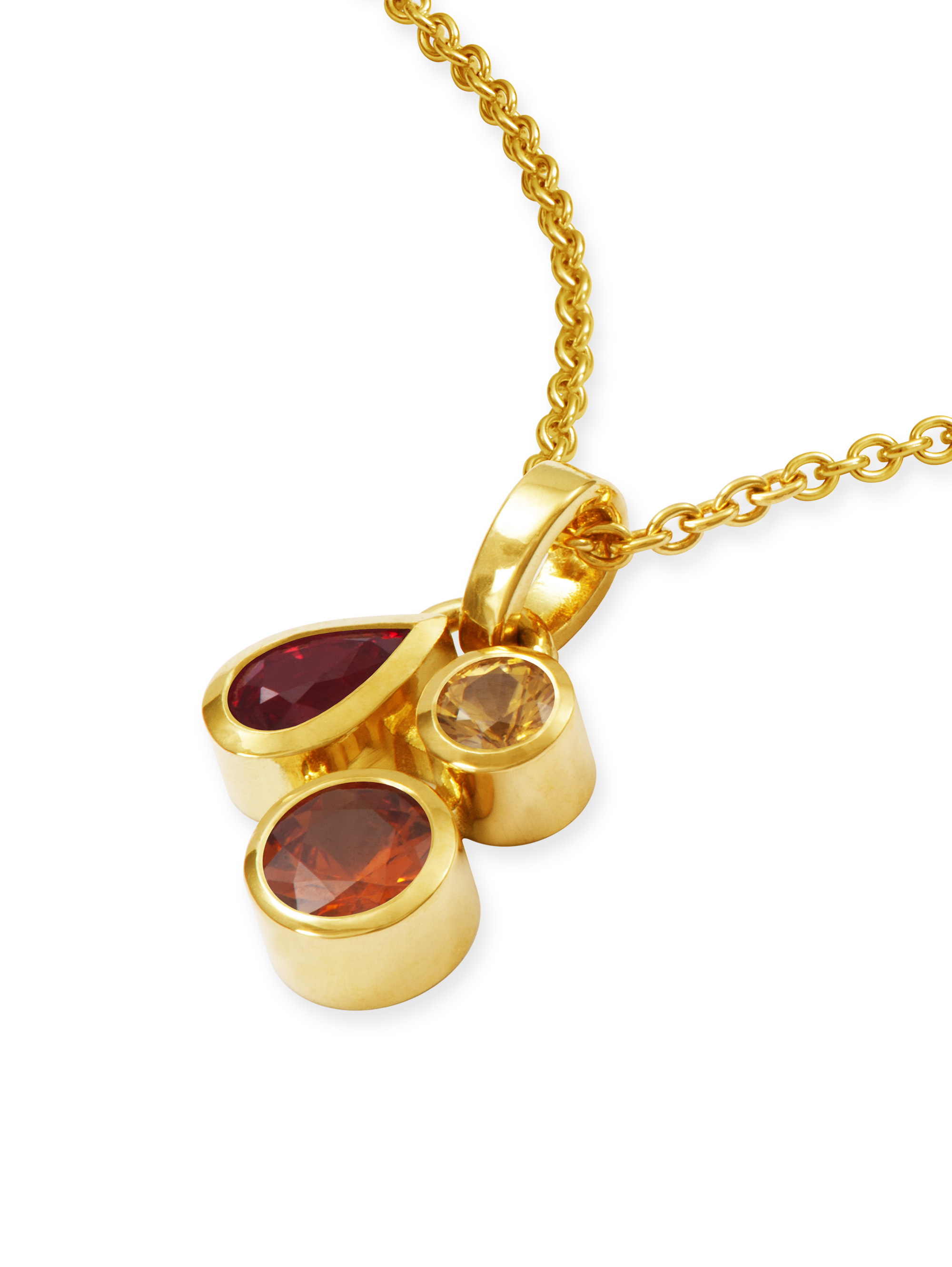 LESER Anhaenger-Saphir 750 Gelbgold LESER Anhaenger-Saphir 750 Gelbgold