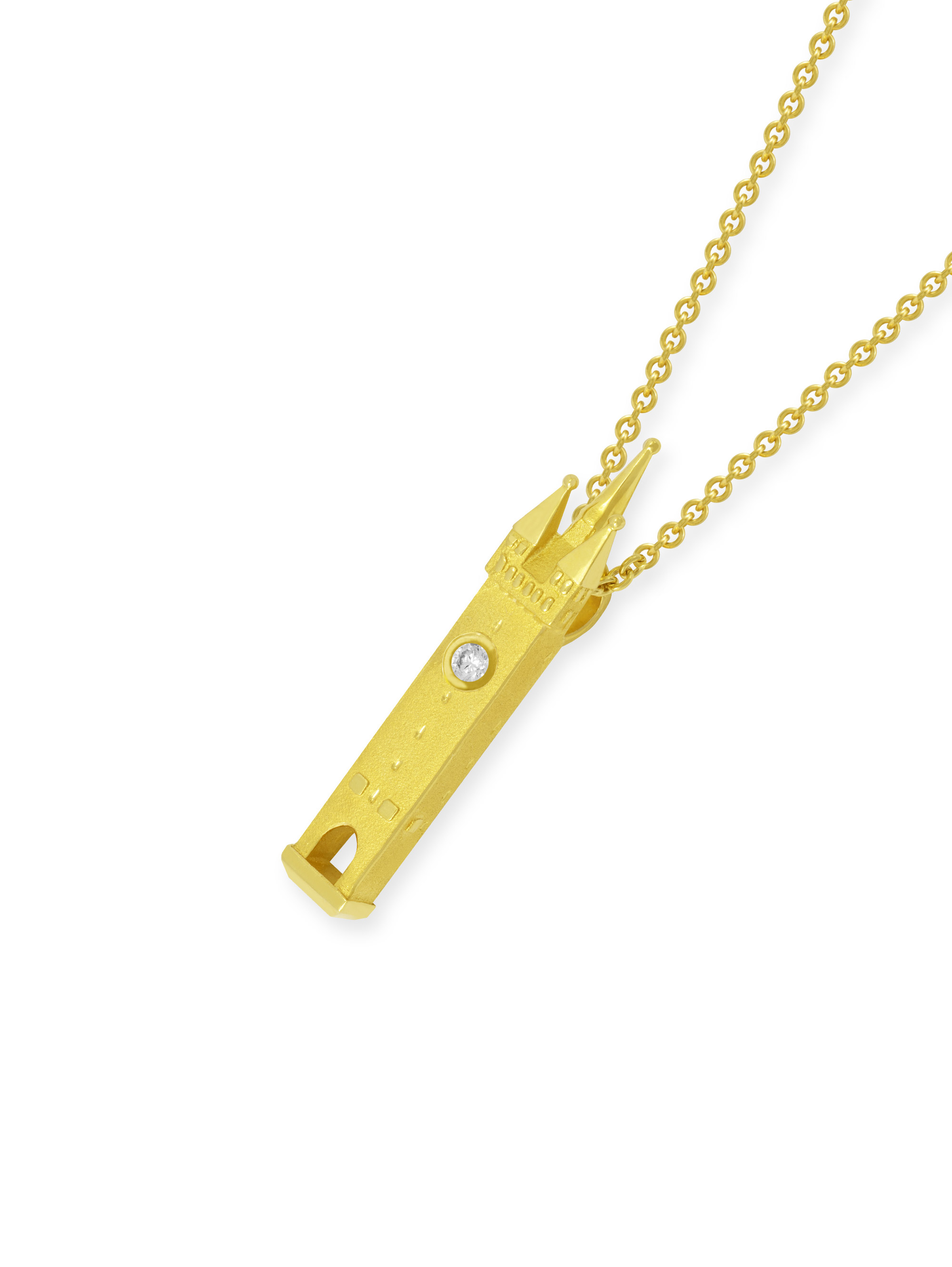 LESER Anhaenger- Stadtturm Gelbgold Brillant