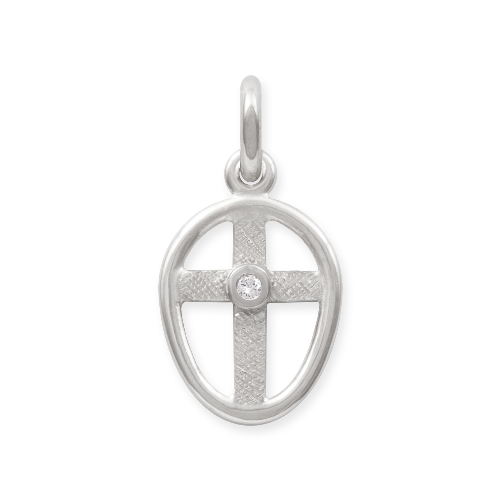 LESER Anhaenger- Kreuz Kinderschmuck 750 Weissgold Brillant LESER Anhaenger- Kreuz Kinderschmuck 750 Weissgold Brillant
