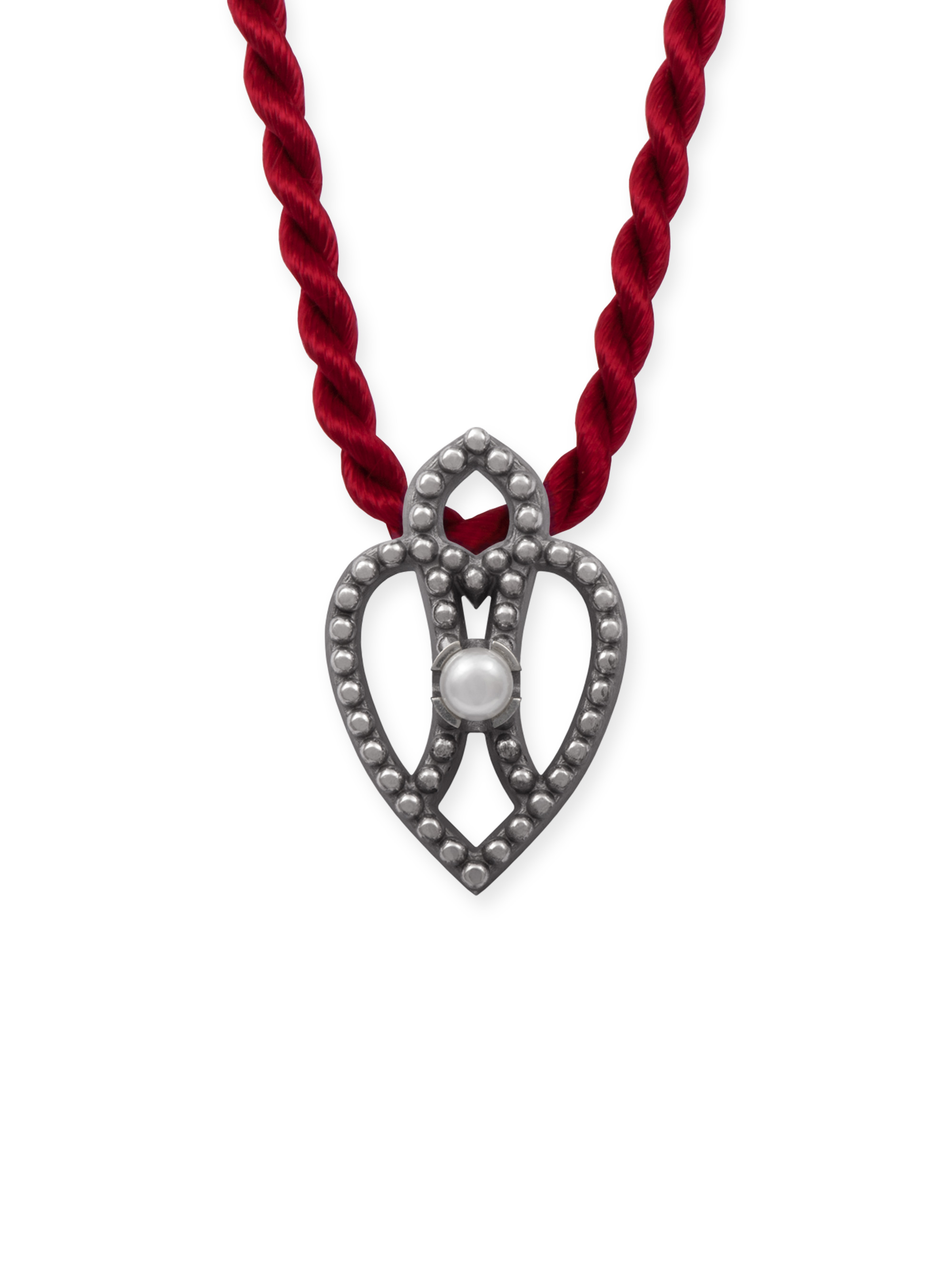 LESER Dirndlschmuck-Anhaenger-Herz-Perle-925Silberoxy LESER Dirndlschmuck-Anhaenger-Herz-Perle-925Silberoxy