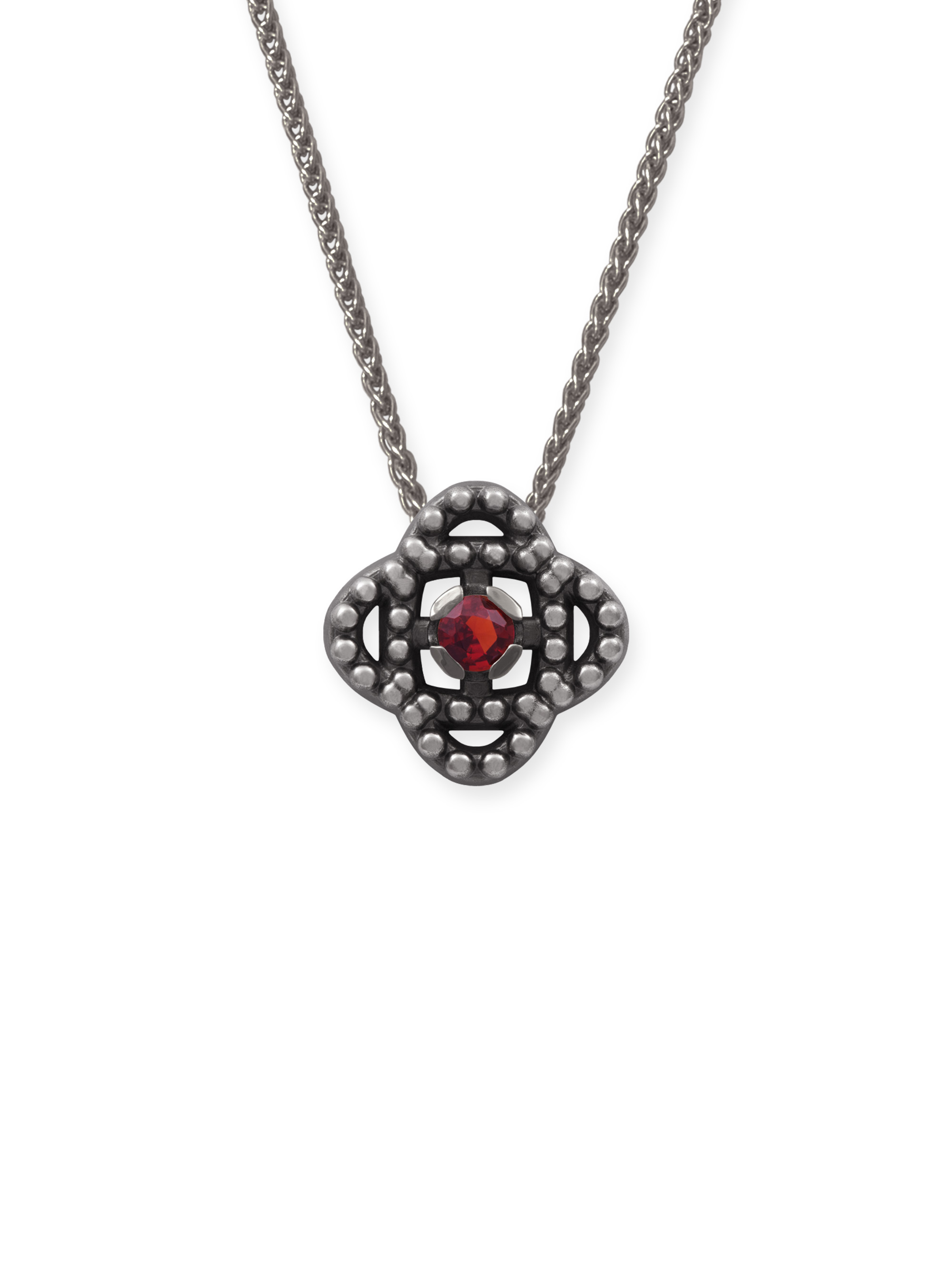 LESER Dirndlschmuck-Anhänger-925Silberoxy-Granat LESER Dirndlschmuck-Anhänger-925Silberoxy-Granat