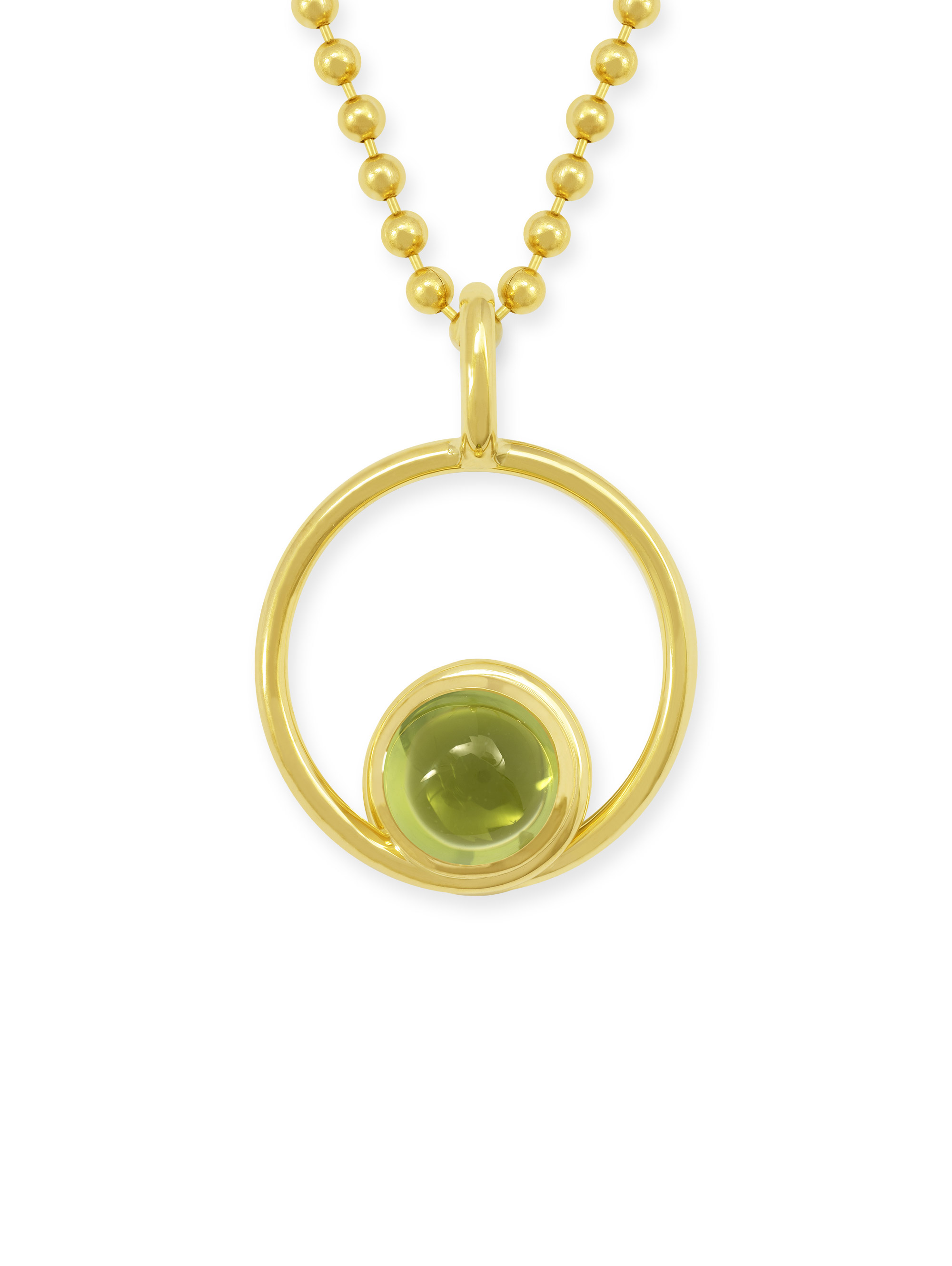 LESER Anhänger-Gelbgold- Peridot - 124038
